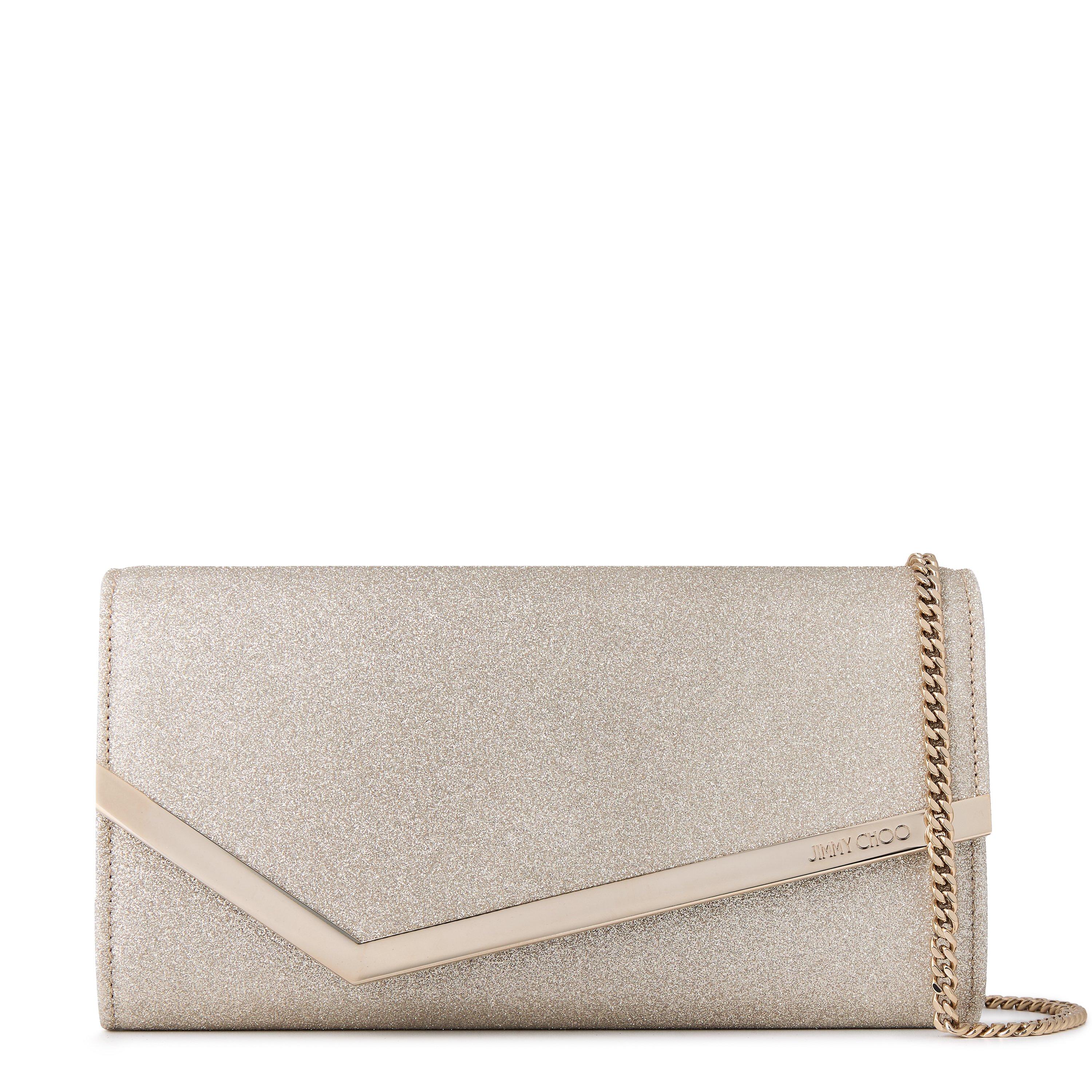 Women's Glitter Leather Emmie Clutch Bag