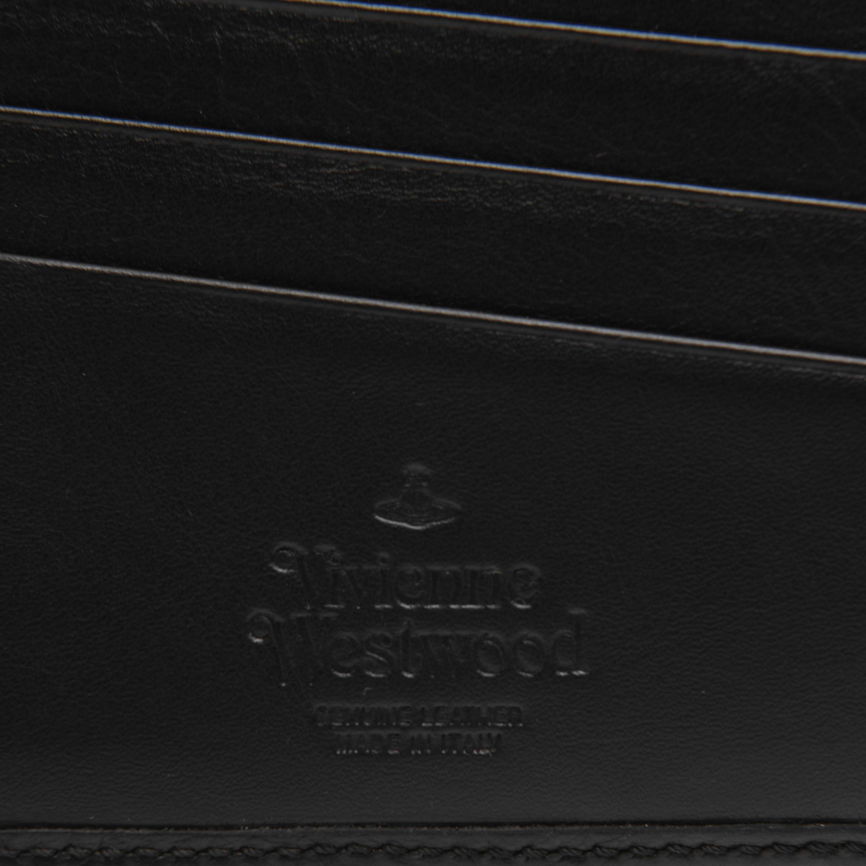 Black - Vivienne Westwood - Men's Embossed Leather Saturn Orb Wallet - 3