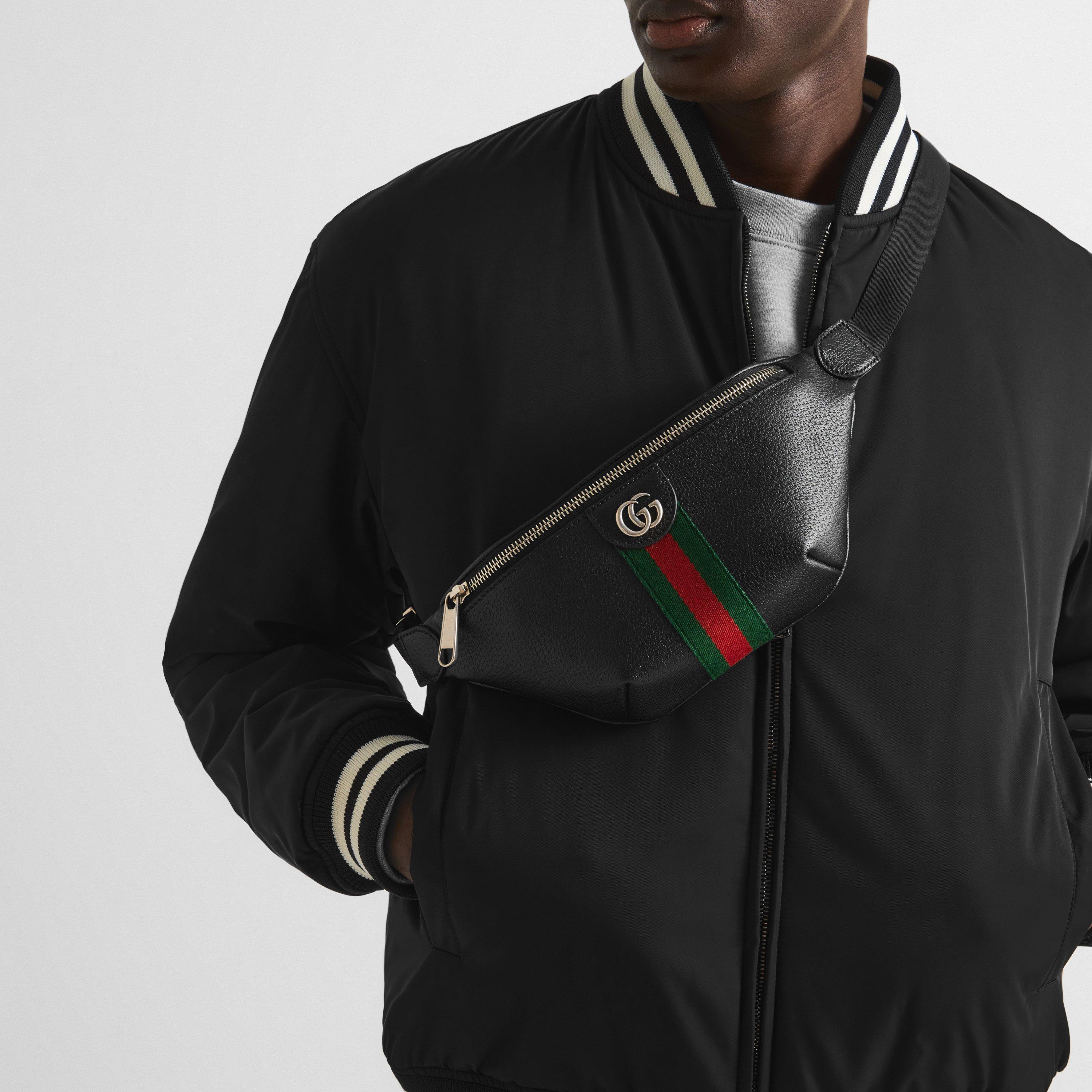 Black - Gucci - Men's Belt Crossbody Bag - 3