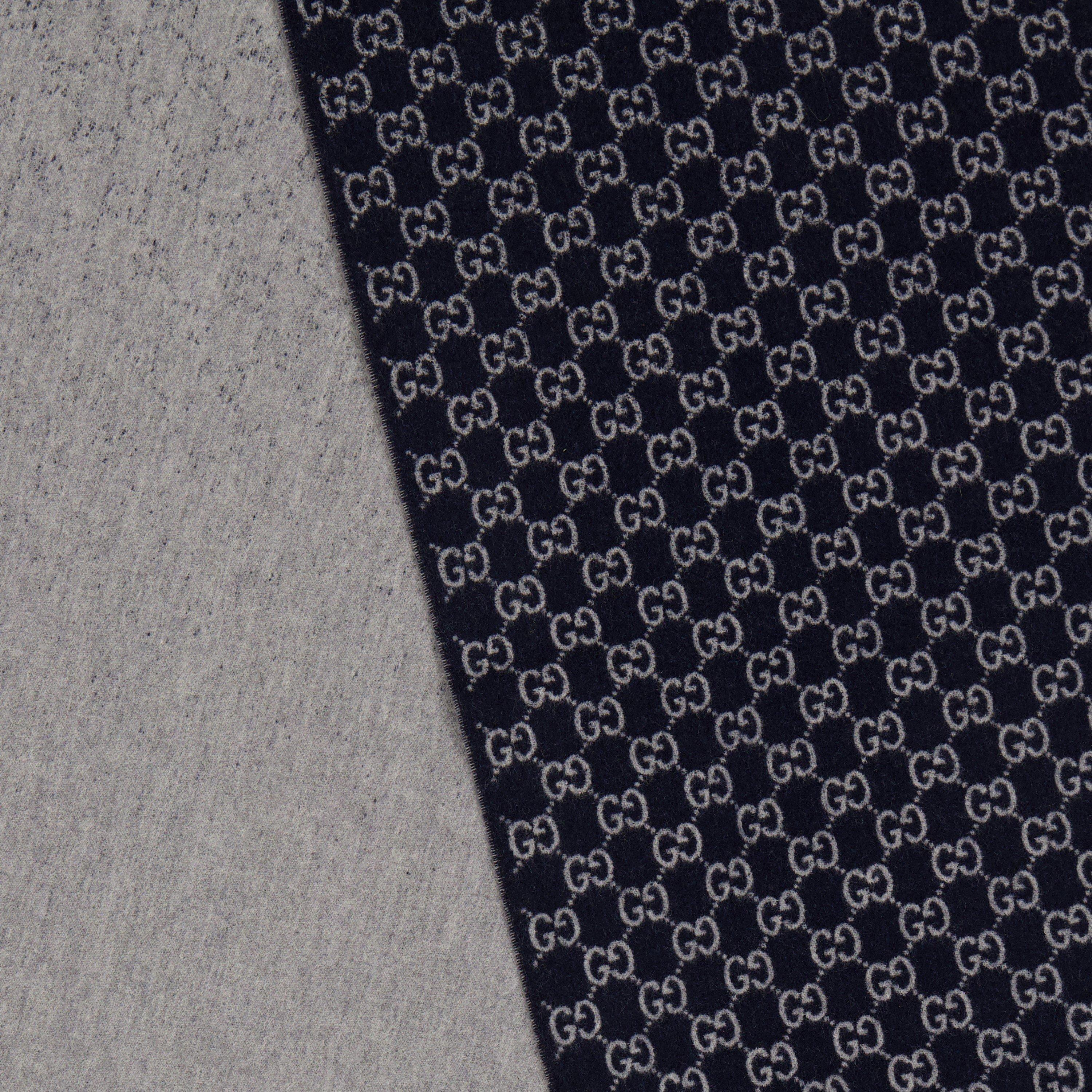 Navy - Gucci - Men's Silk Scarf - 3
