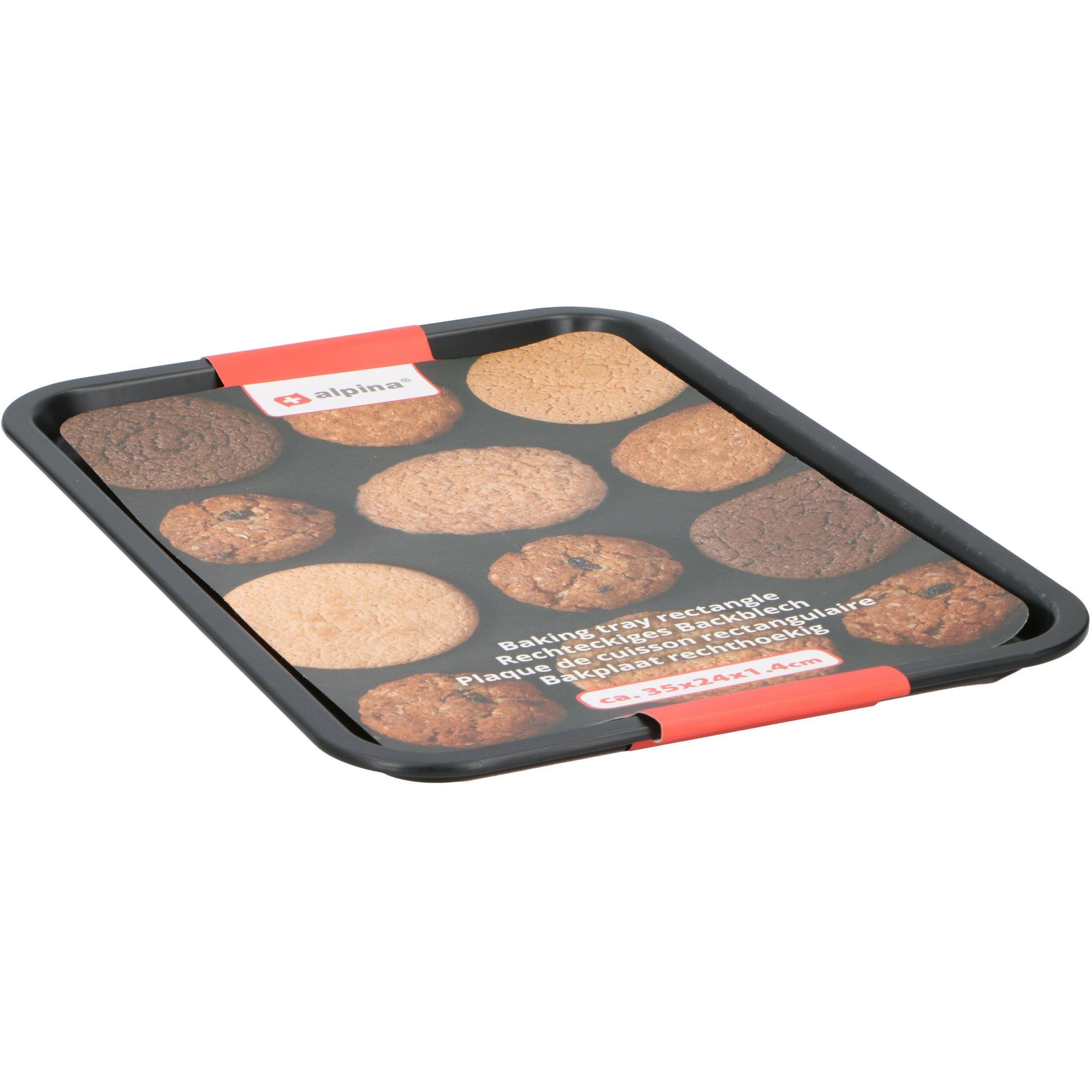 Black - Alpina - ALPINA Baking Tray 35x24x1.4cm Non-Stick Coating - 1