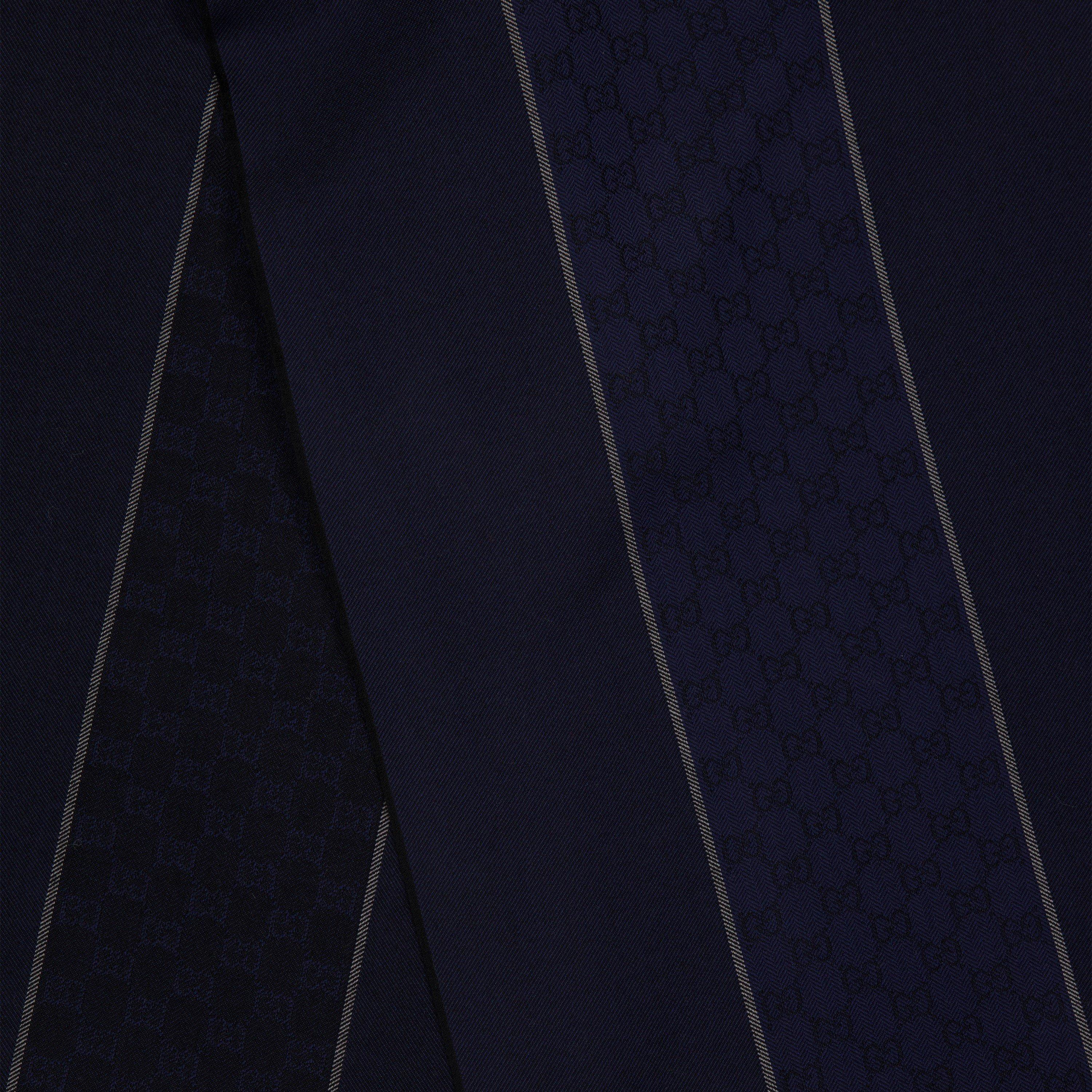 Navy - Gucci - Men's Silk Scarf - 2