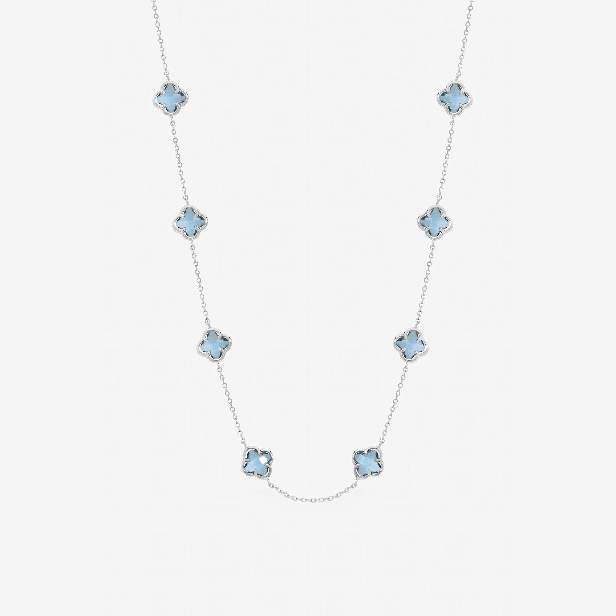 Inicio Light Sapphire Clover Necklace - Gift Pouch