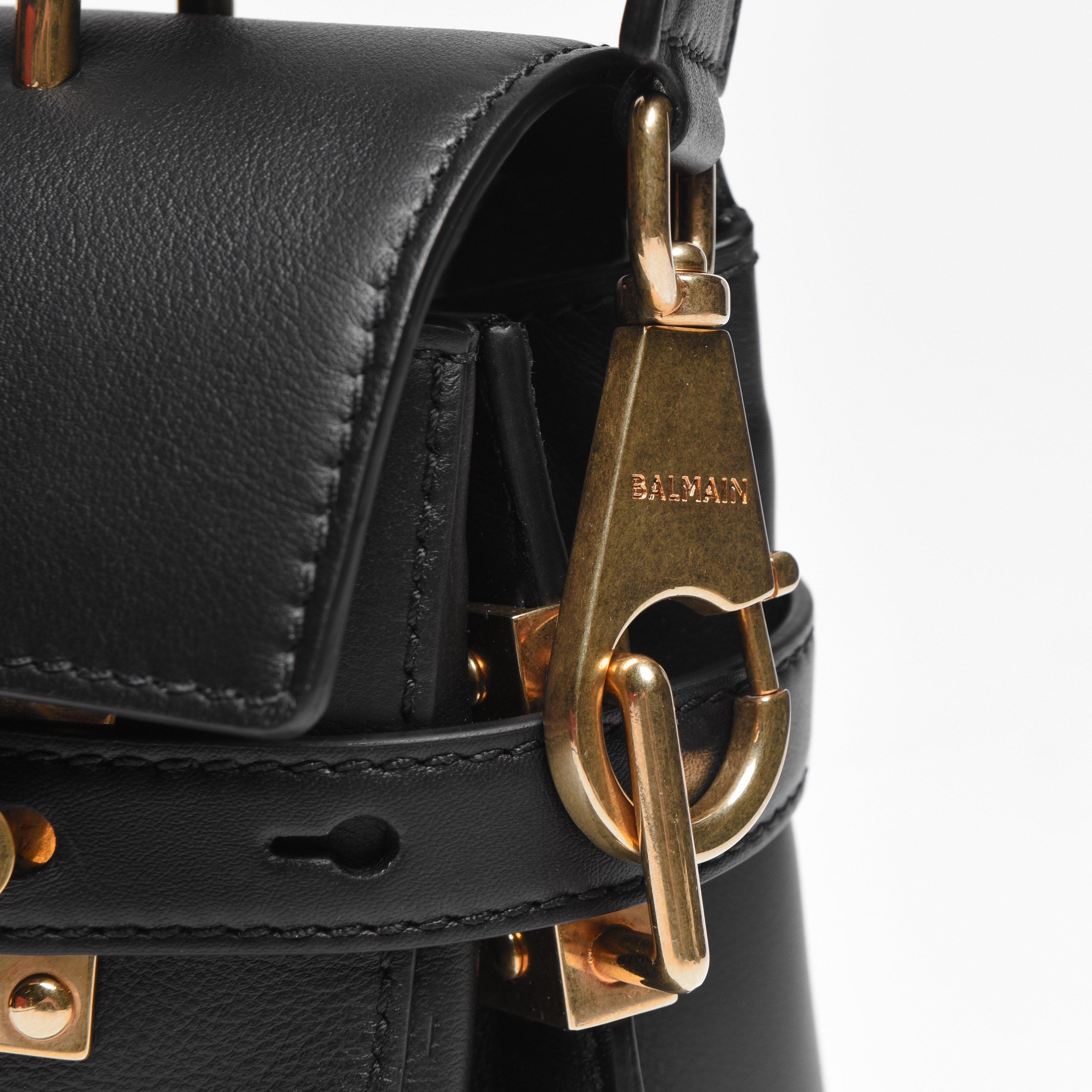 Noir - Balmain - B Buzz 23 Calf Handbag - 5