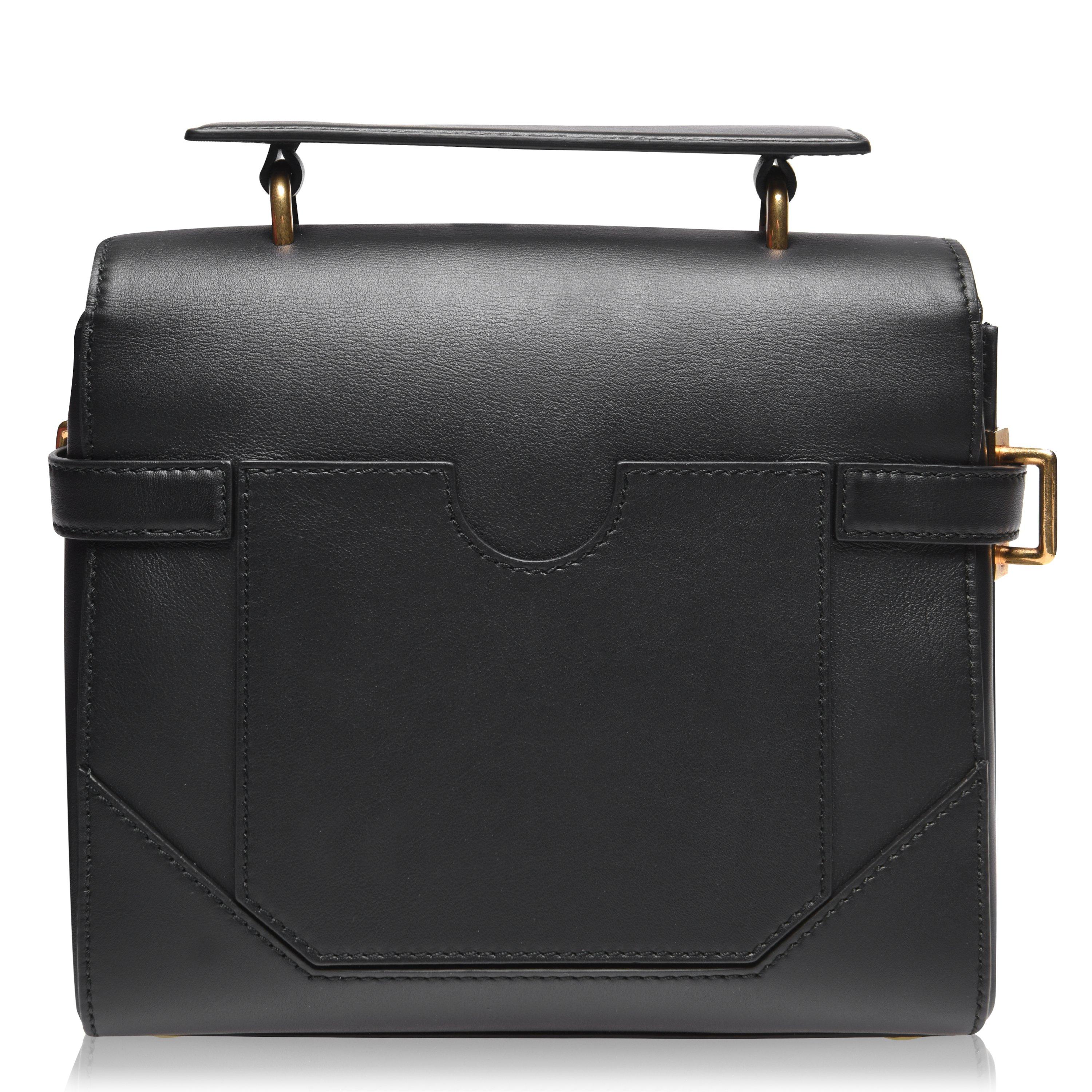 Noir - Balmain - B Buzz 23 Calf Handbag - 7