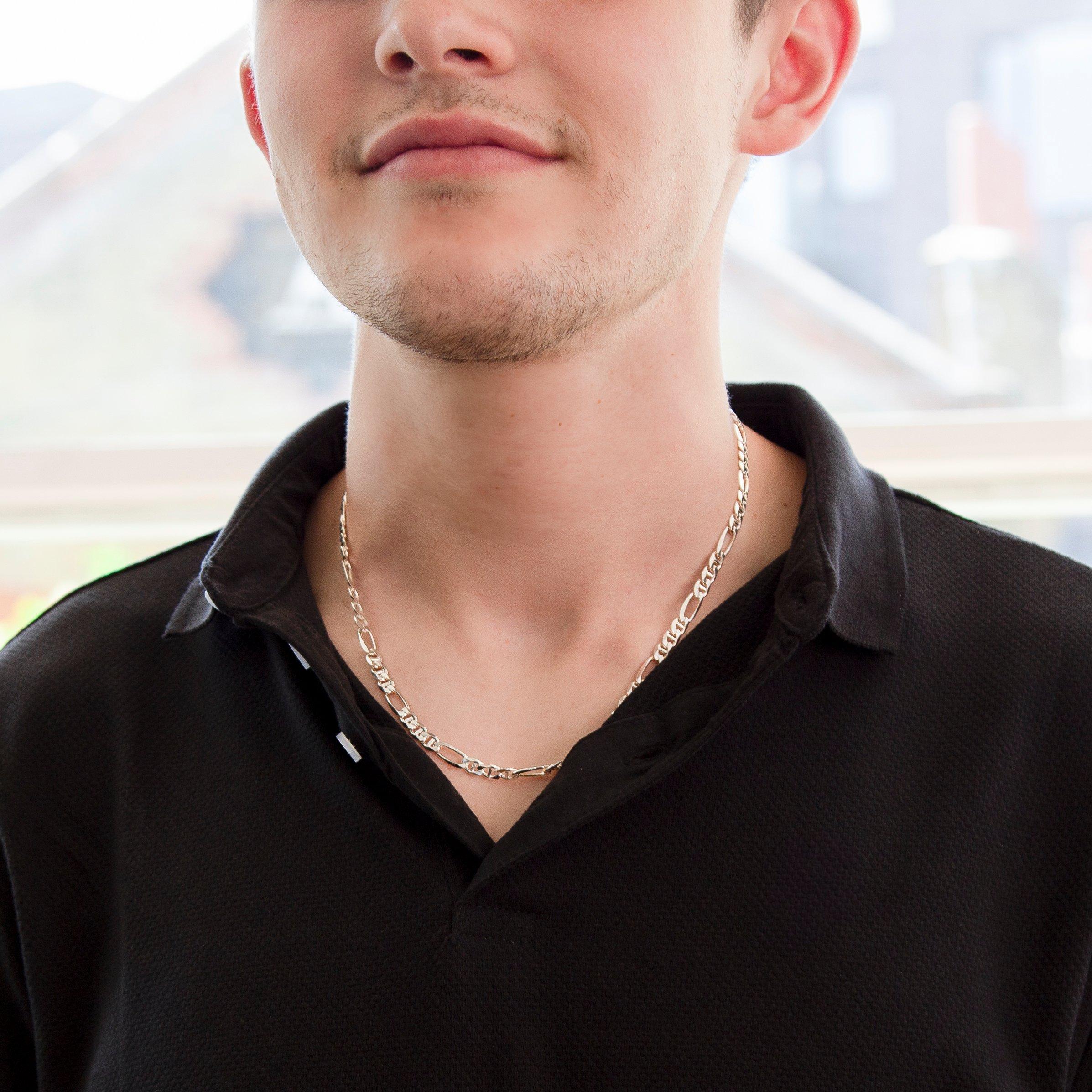 Sterling Silver - Be You - Sterling Silver Figaro Rambo Chain - 2