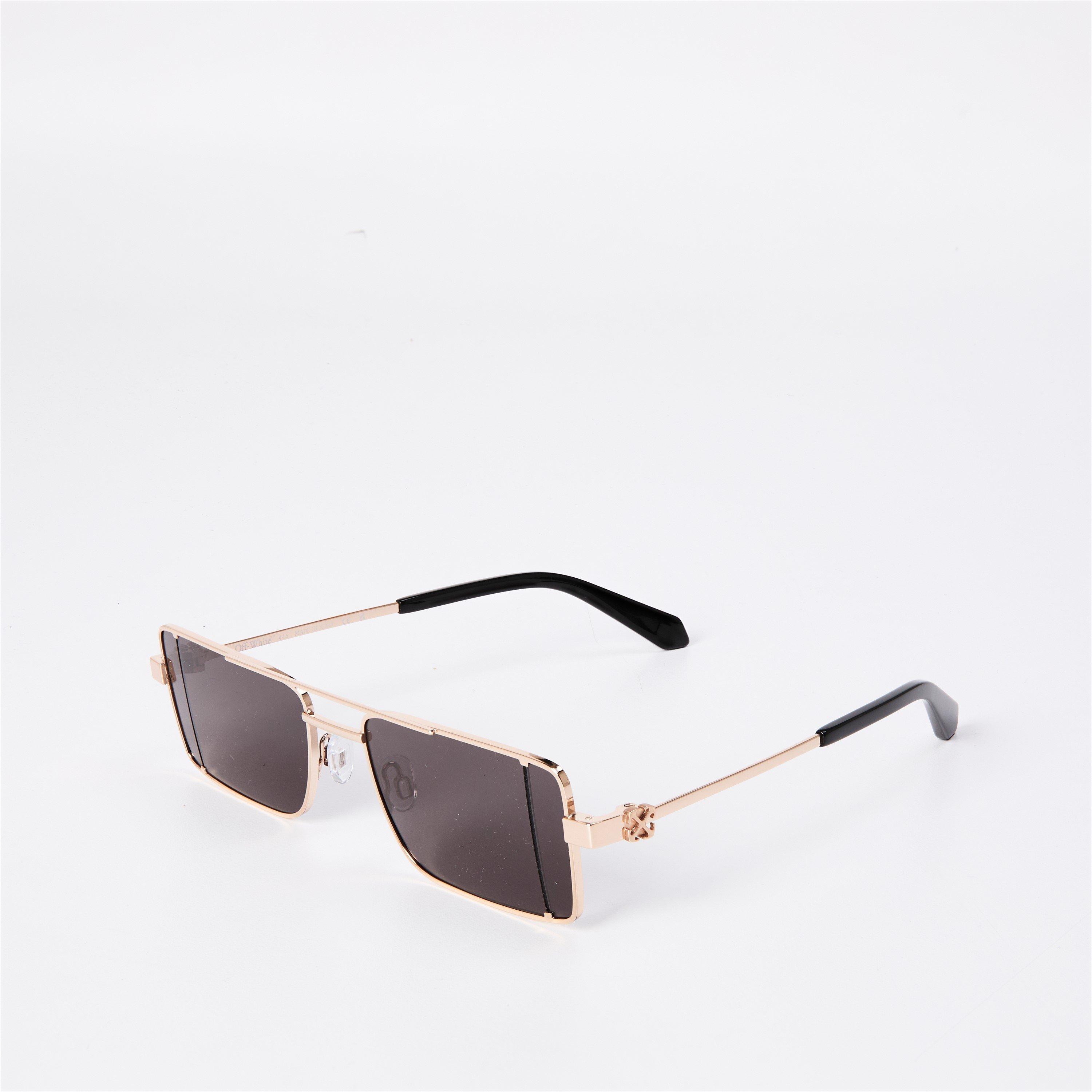 Gold/Grey - Off White - Cortez Rectangle Sunglasses - 1
