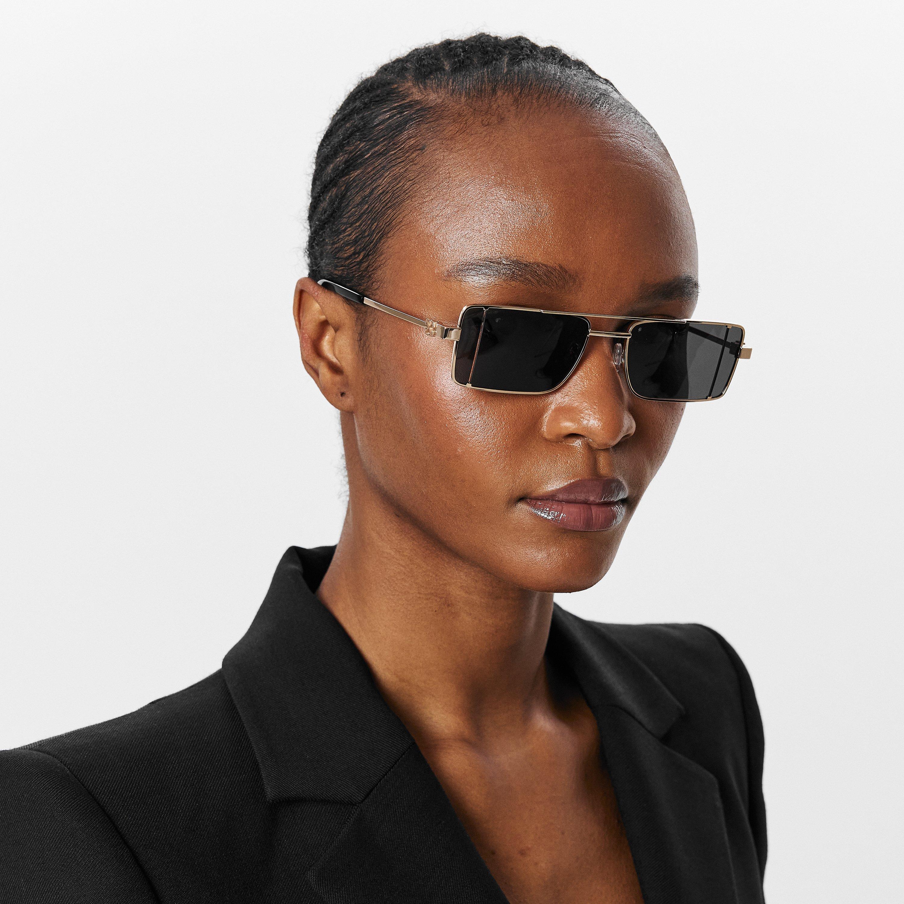 Gold/Grey - Off White - Unisex Cortez Rectangle Sunglasses - 3