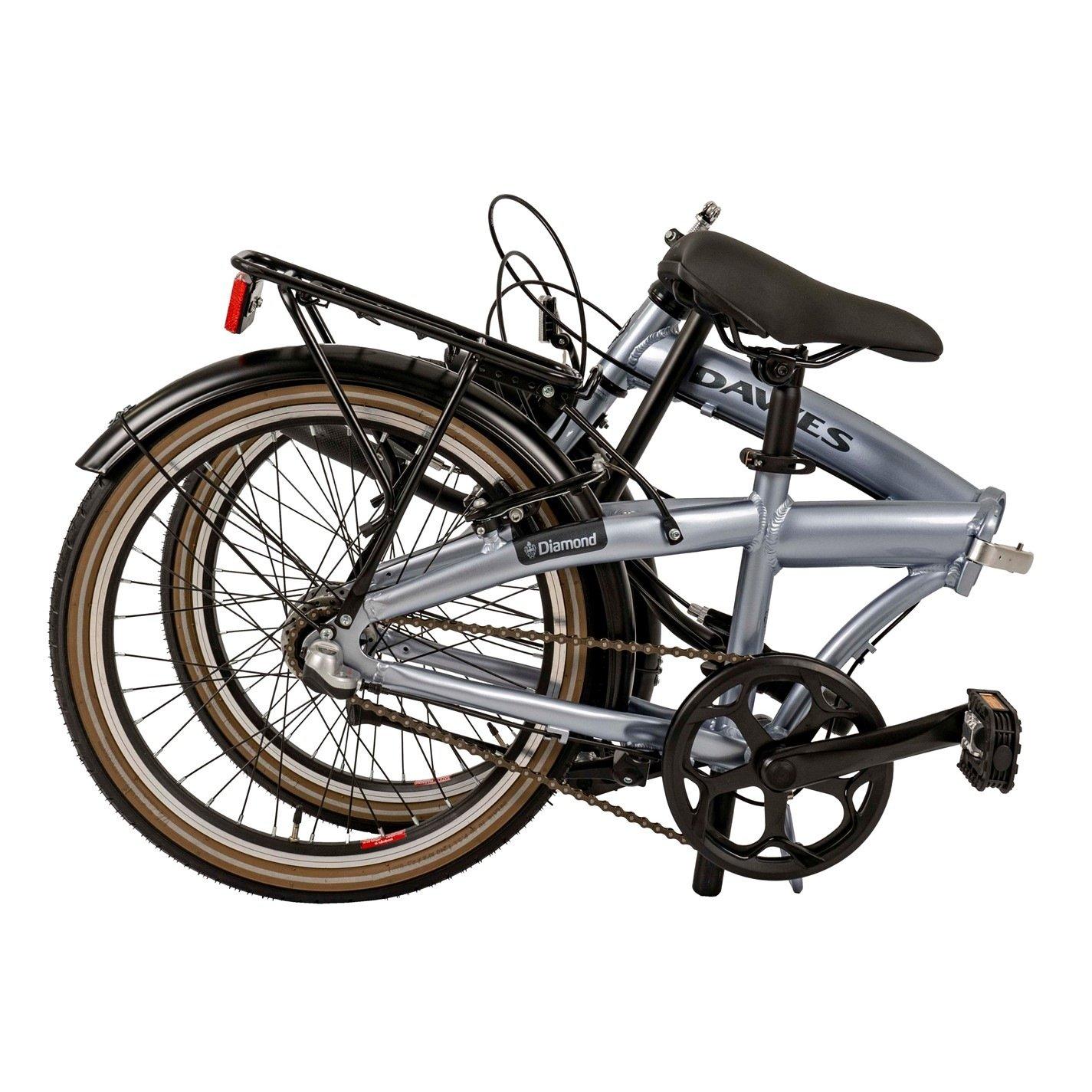 Silver - Dawes - Dawes Diamond Silver Folding Bike - 11