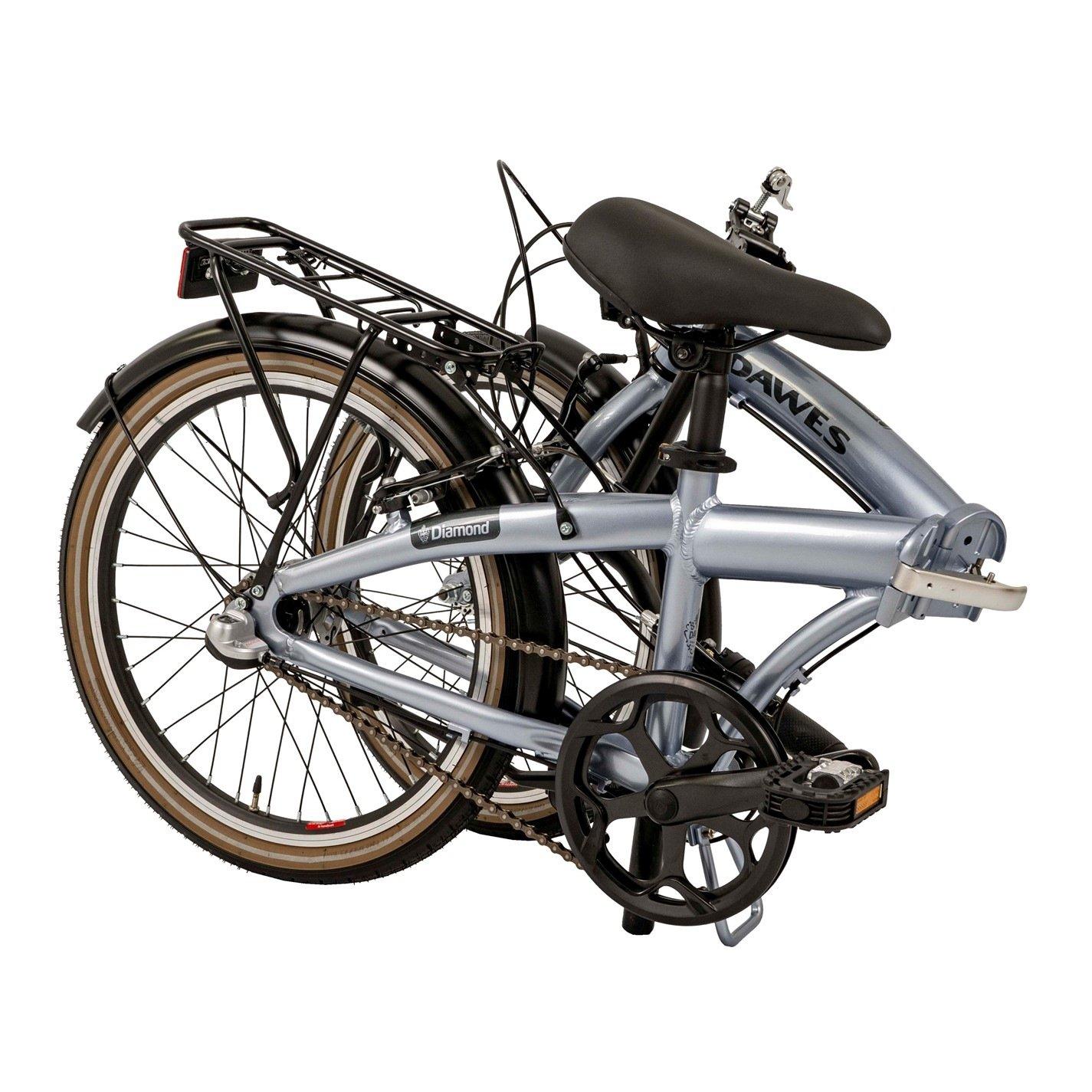 Silver - Dawes - Dawes Diamond Silver Folding Bike - 12