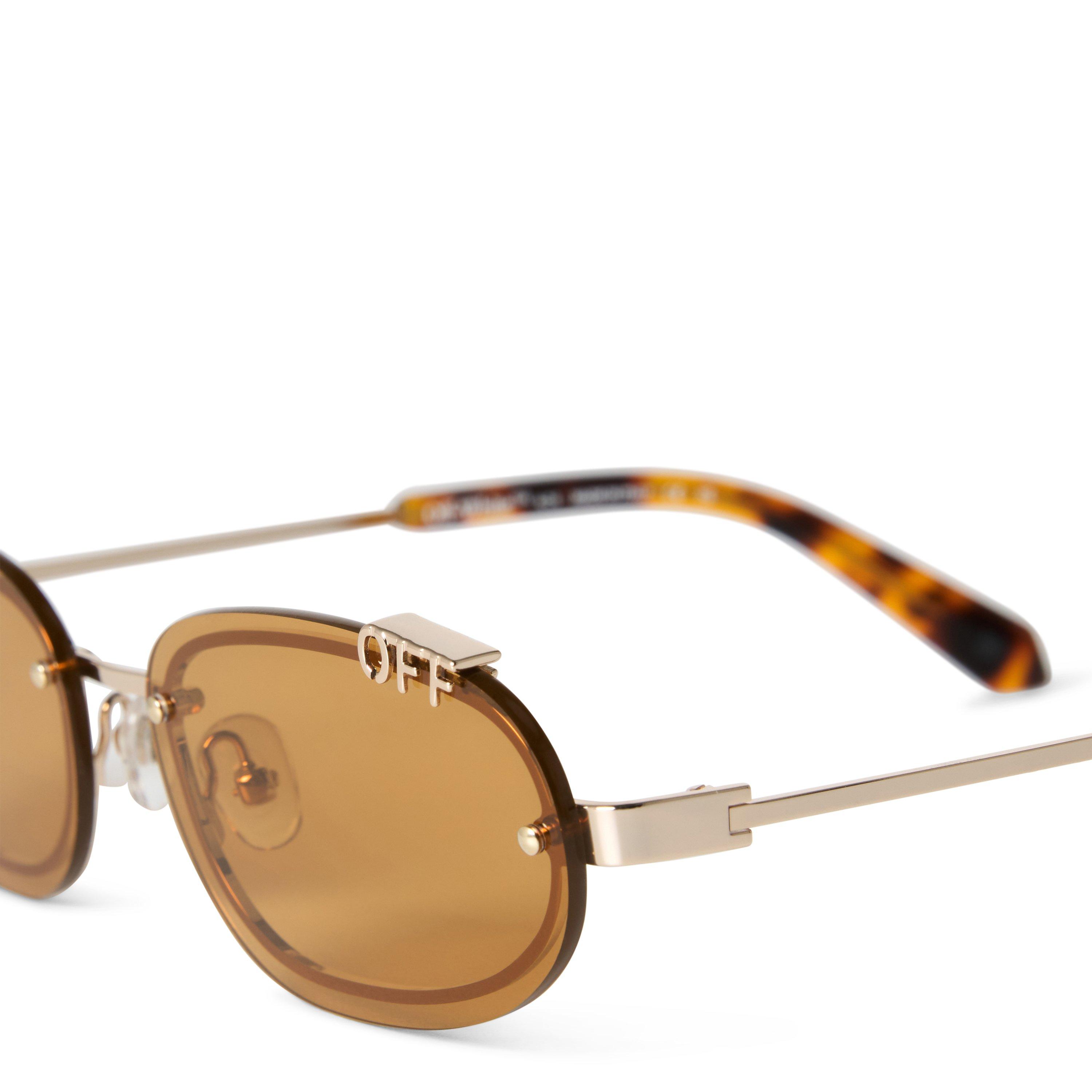 Gold - Camel - Off White - Miami 53 Oval Sunglasses - 3