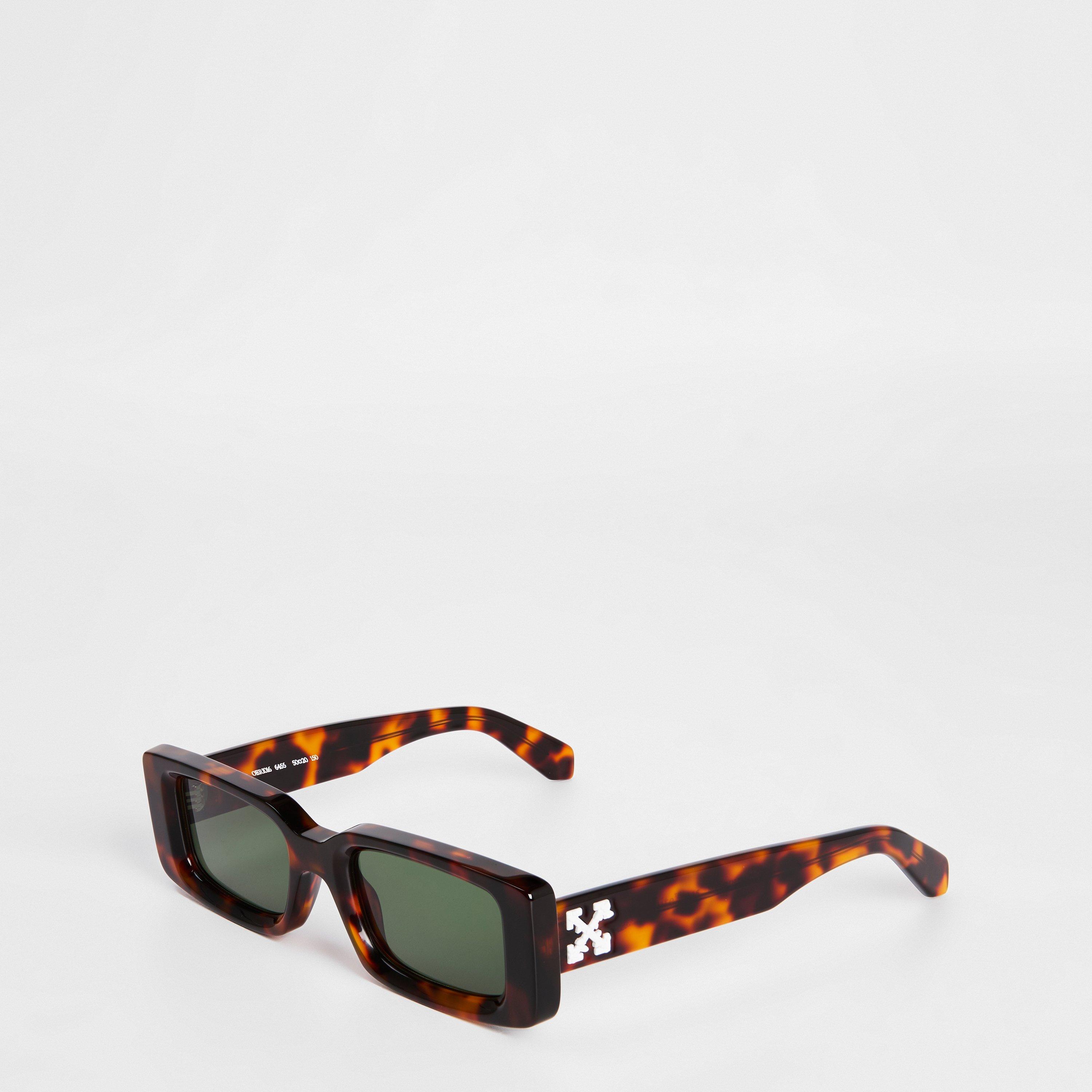 Off White Arthur 53 Rectangle Sunglasses - Havana/Green