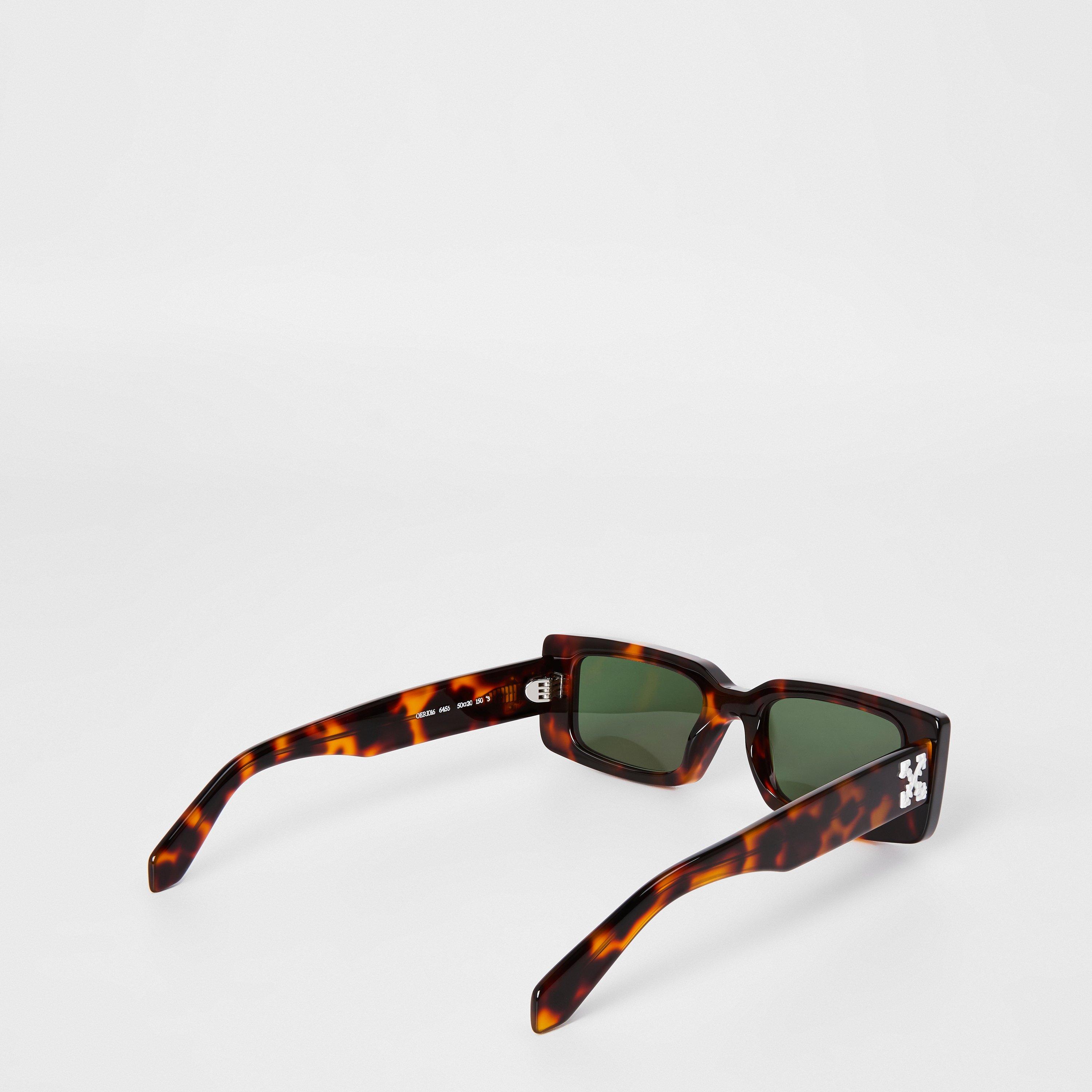 Havana/Green - Off White - Arthur 53 Rectangle Sunglasses - 2