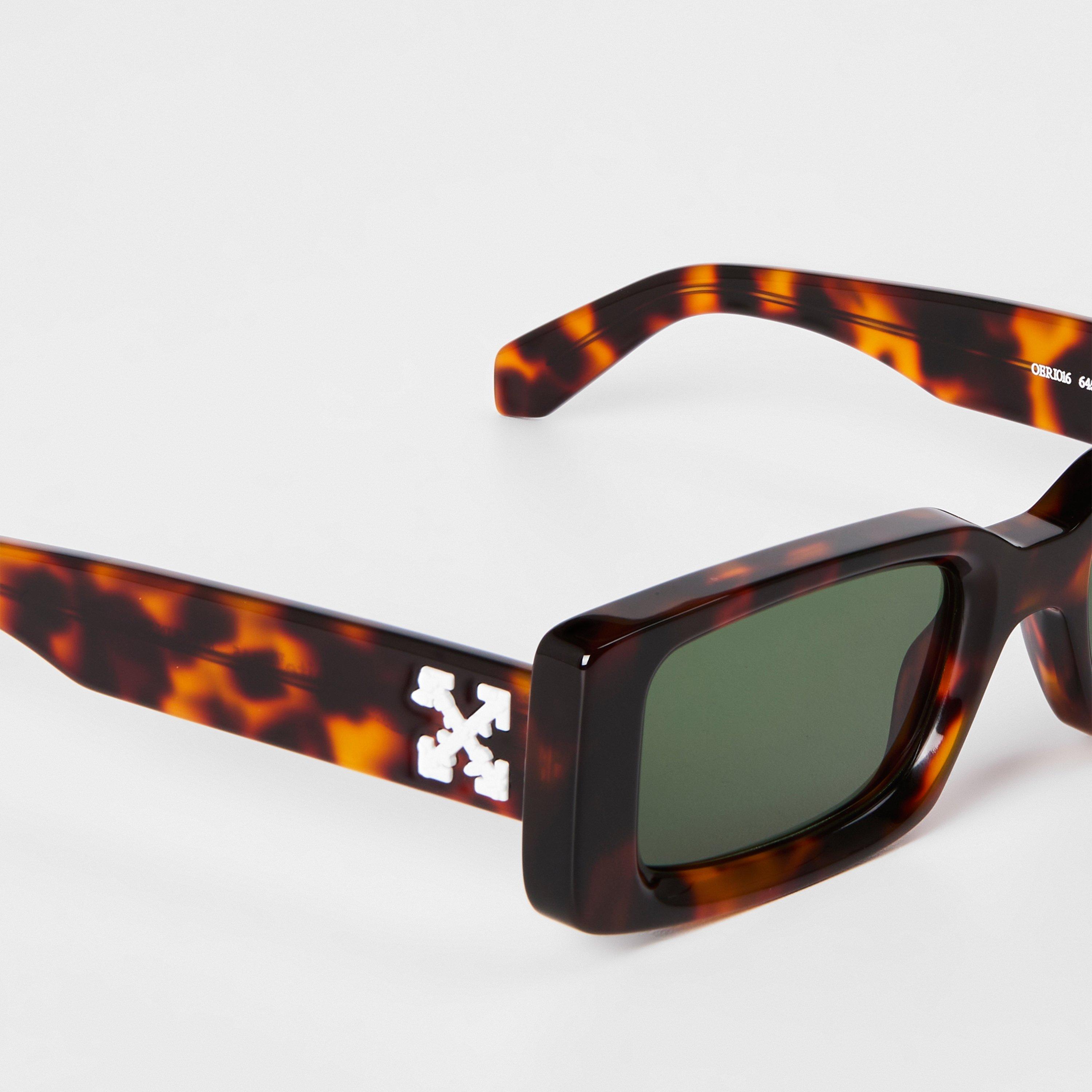 Havana/Green - Off White - Arthur 53 Rectangle Sunglasses - 4