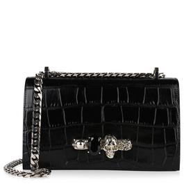 Alexander McQueen Crocodile Effect Jewelled Satchel