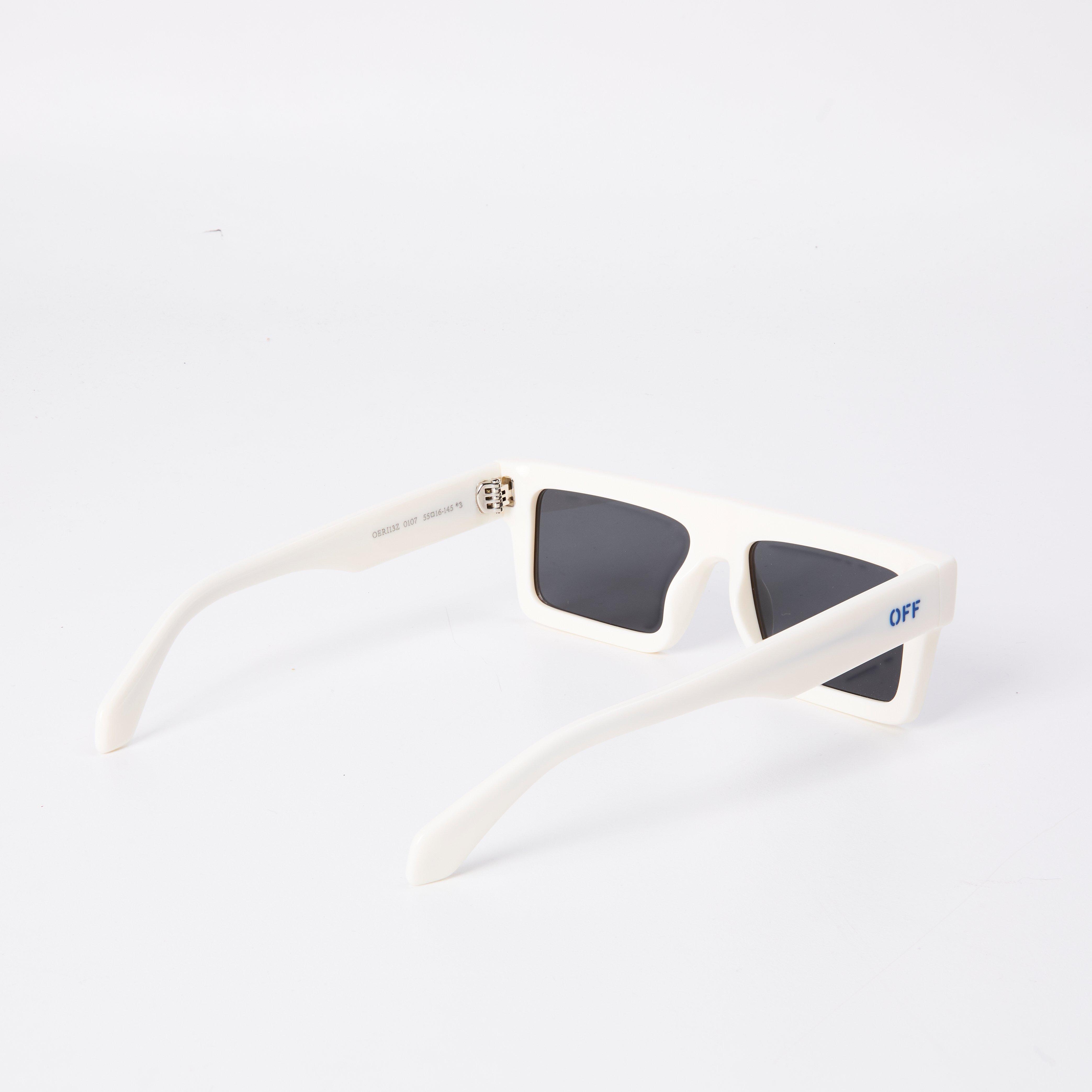 White/Grey - Off White - Unisex Chandler 53 Rectangle Sunglasses - 2
