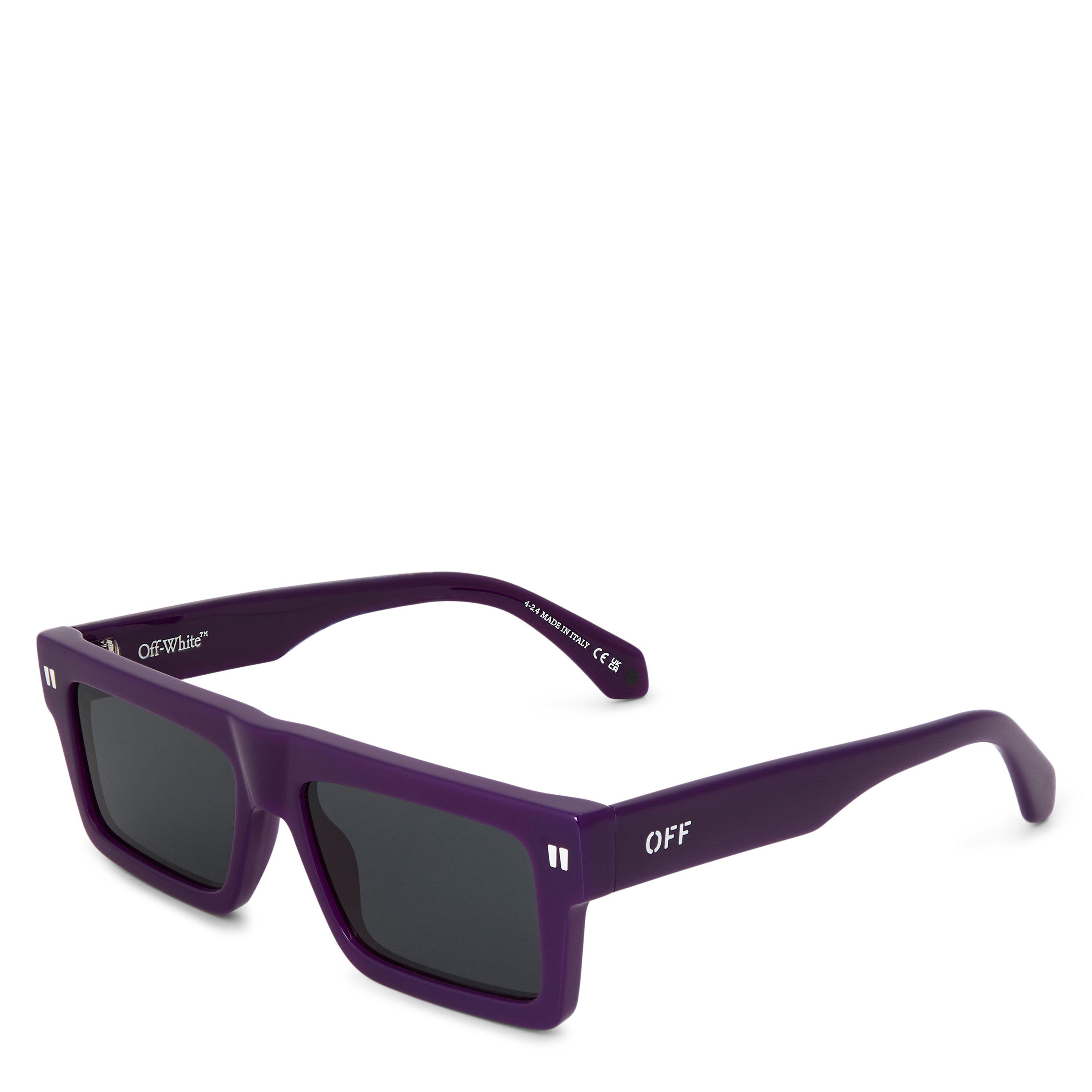 Off White Chandler 53 Rectangle Sunglasses - Purple - Grey