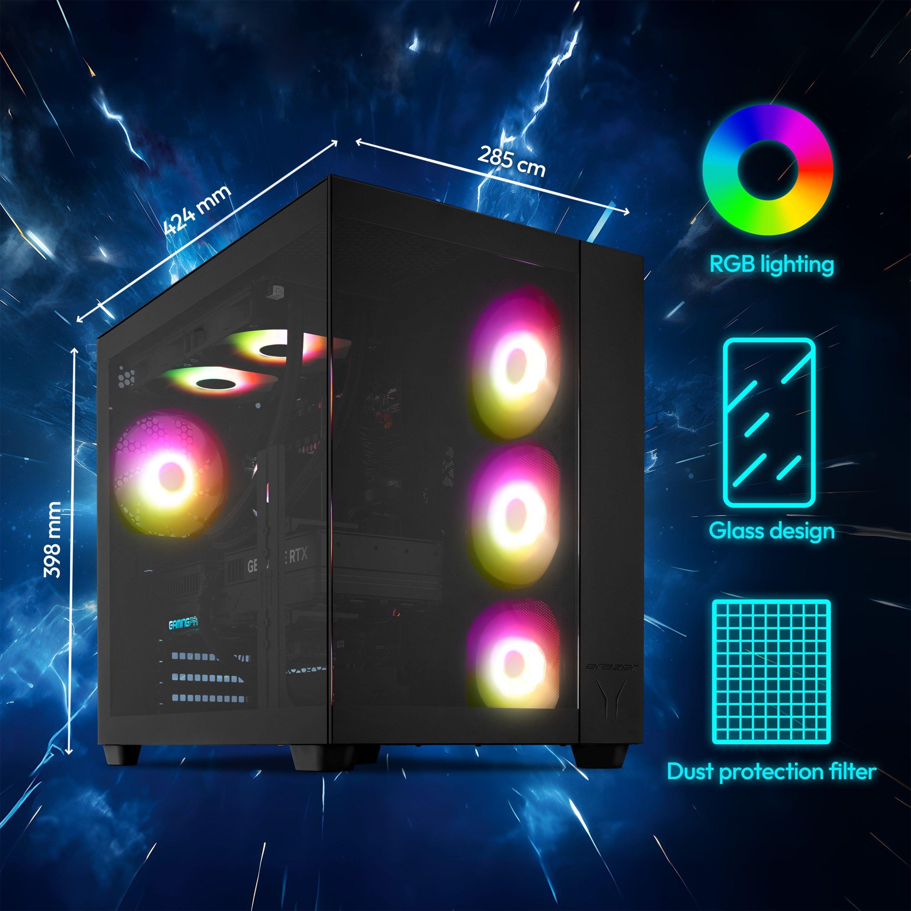 Zwart - Medion - ERAZER Tank X15 Gaming PC - AMD Ryzen 7 7800X3D NVIDIA RTX 5070 - 9