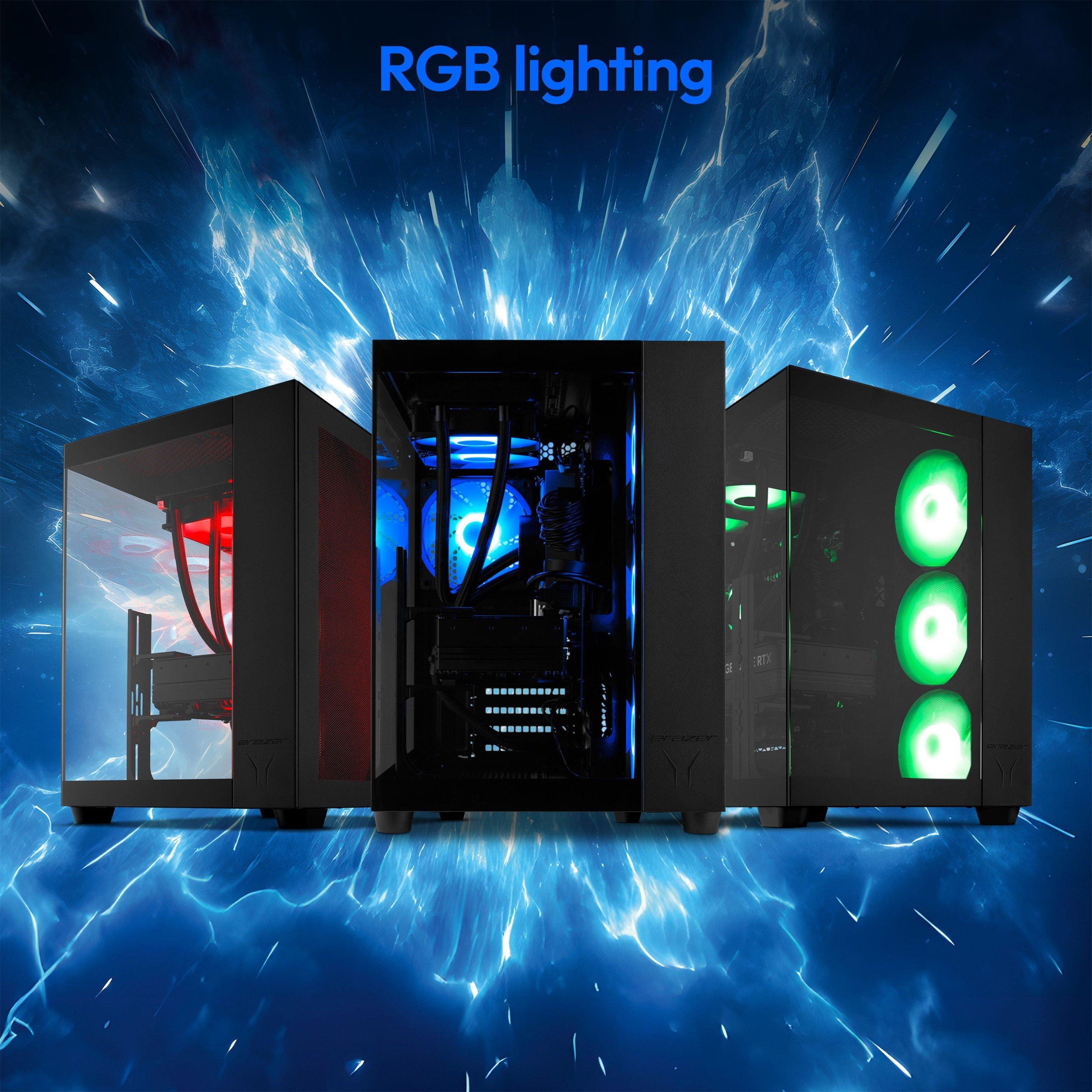 Zwart - Medion - ERAZER Tank X15 Gaming PC - AMD Ryzen 7 7800X3D NVIDIA RTX 5070 - 10