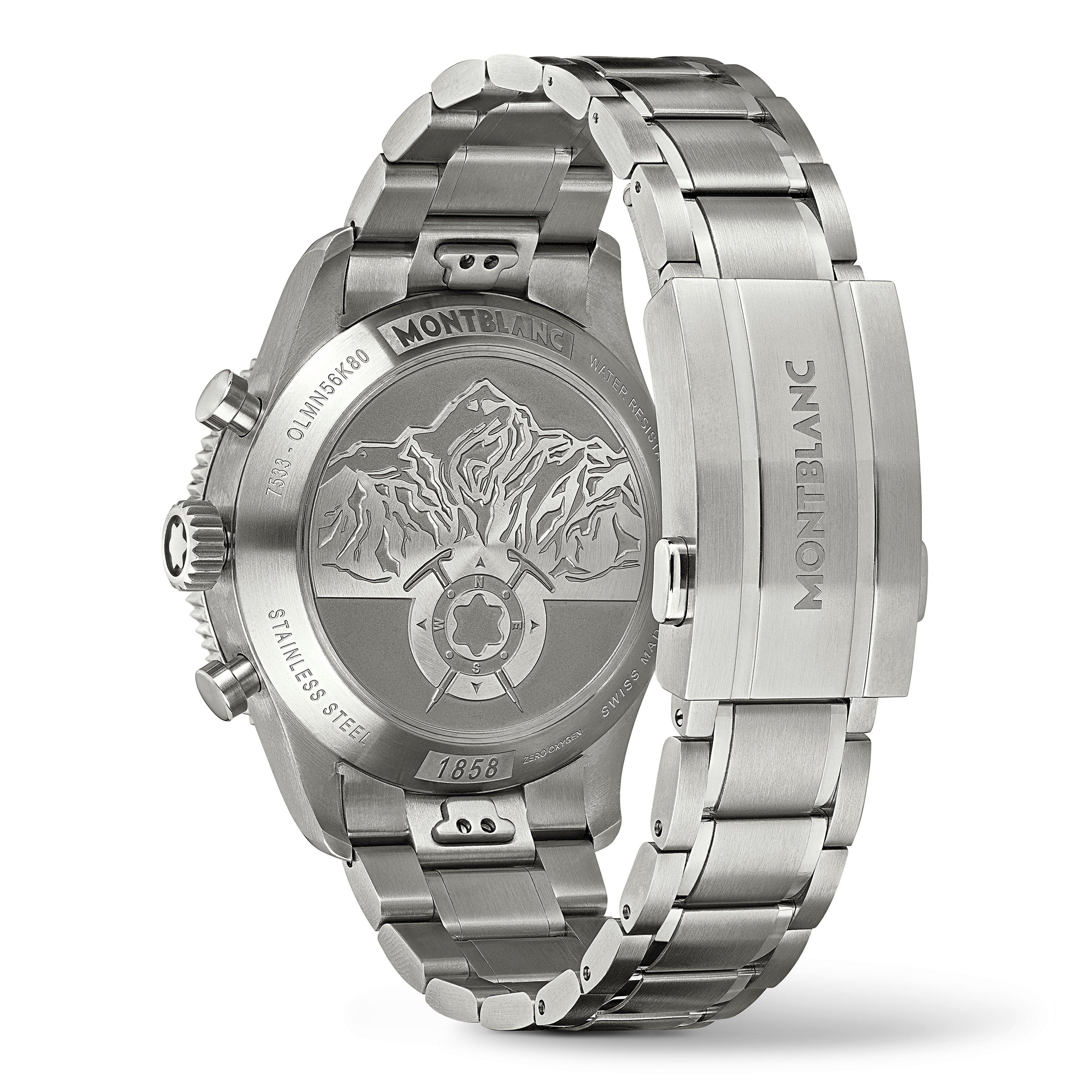 Green/silver - Montblanc - 1858 Automatic Chronograph 0 Oxygen Watch - 4