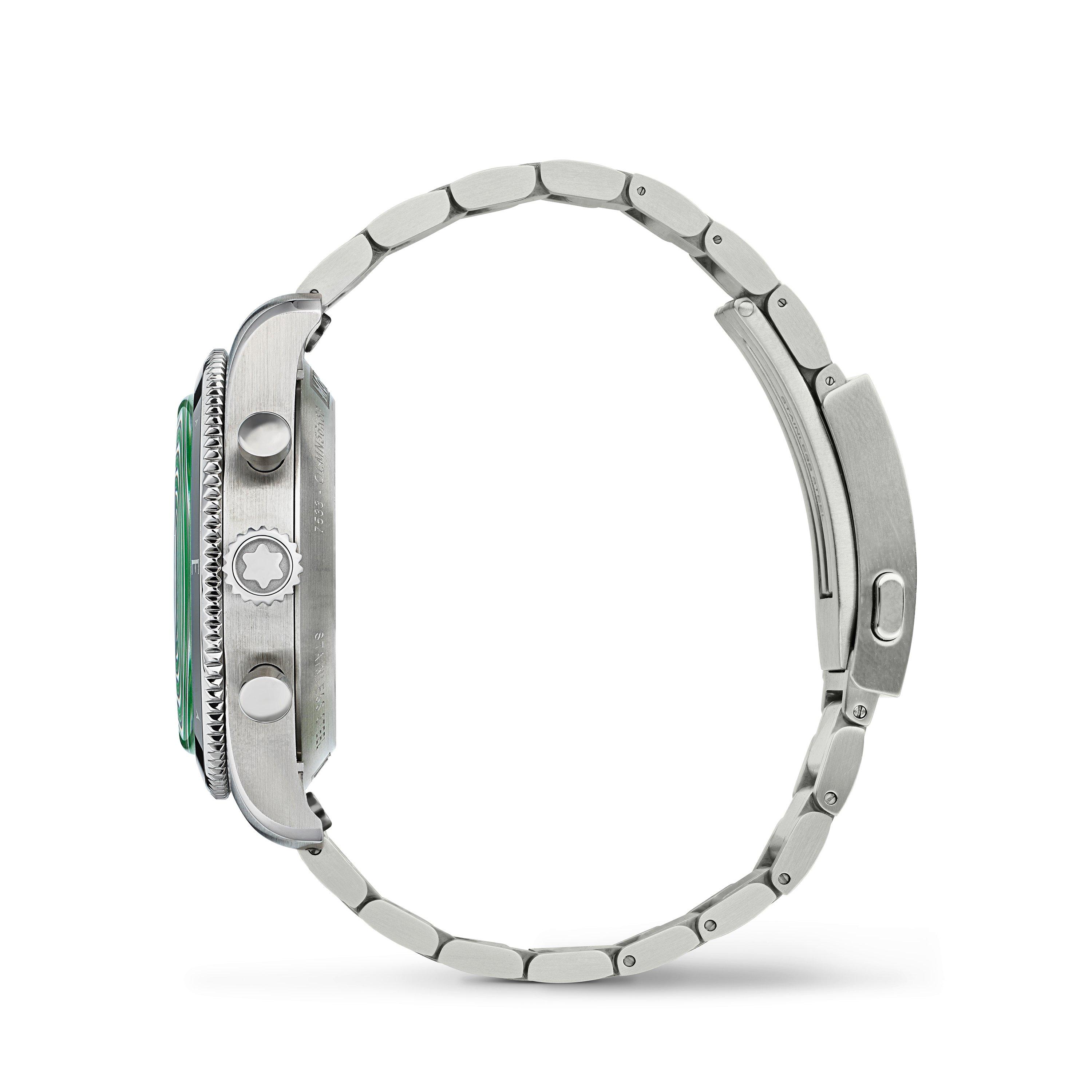 Green/silver - Montblanc - 1858 Automatic Chronograph 0 Oxygen Watch - 5