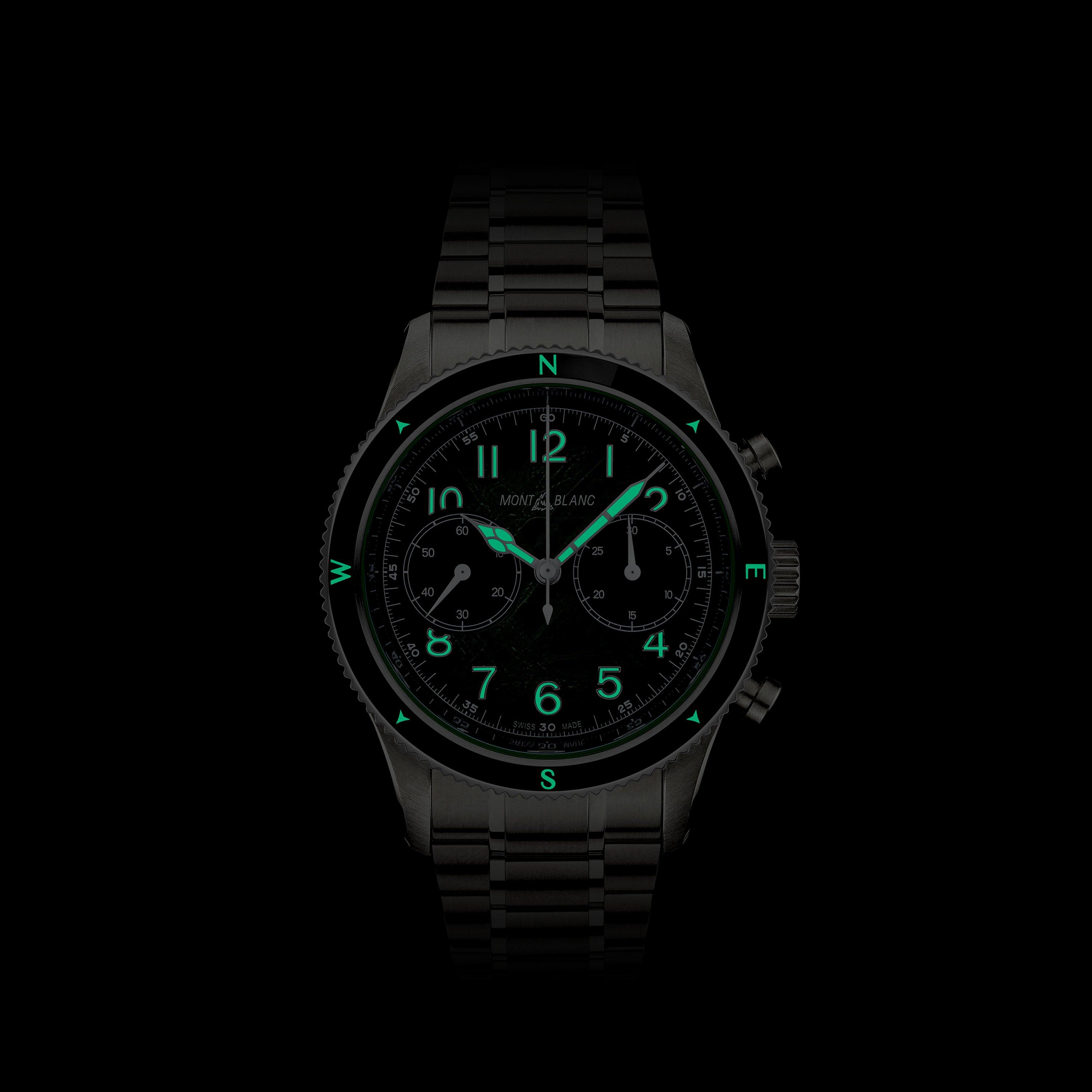 Green/silver - Montblanc - 1858 Automatic Chronograph 0 Oxygen Watch - 6