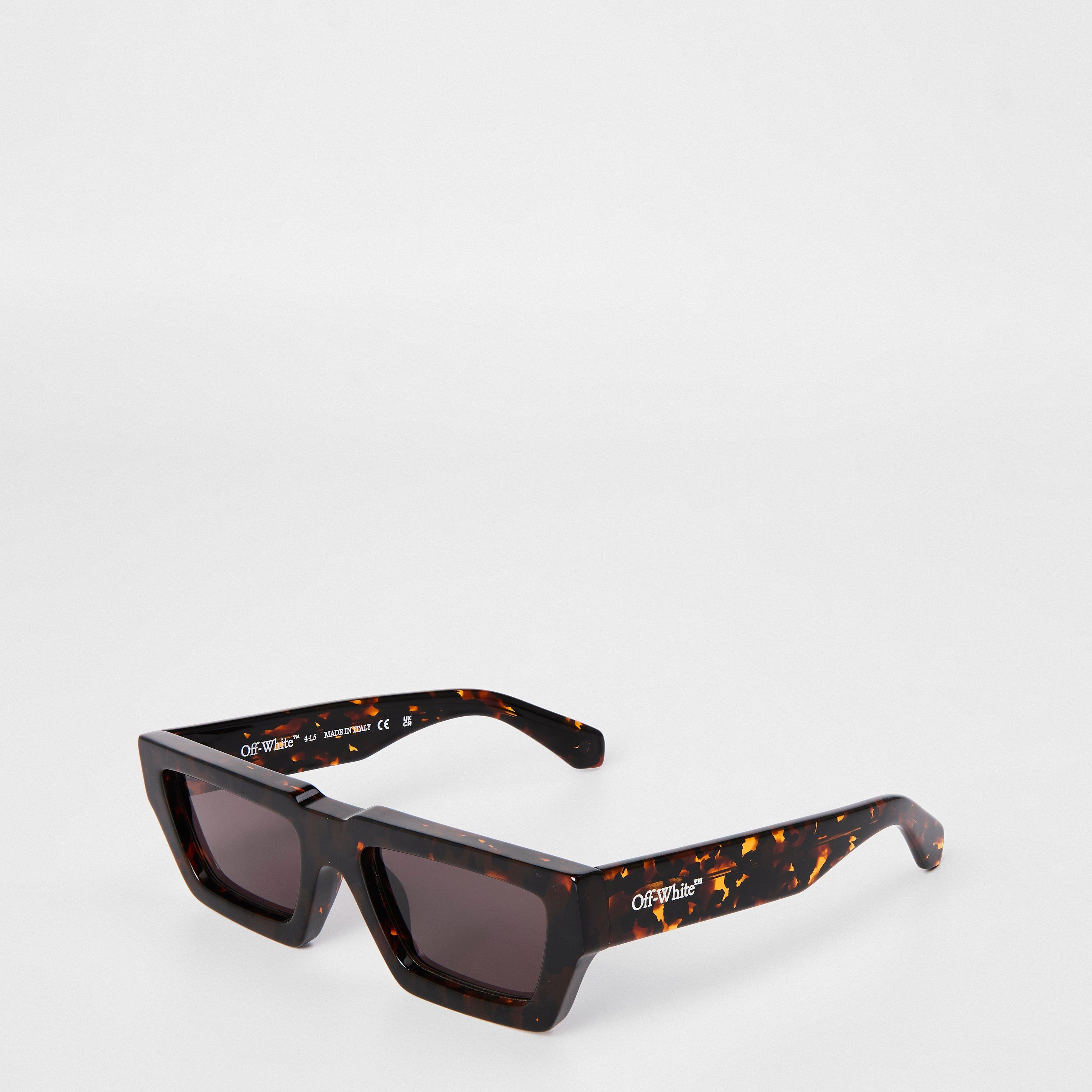 Havana/Grey - Off White - Manchester Sun Rectangle Sunglasses - 1