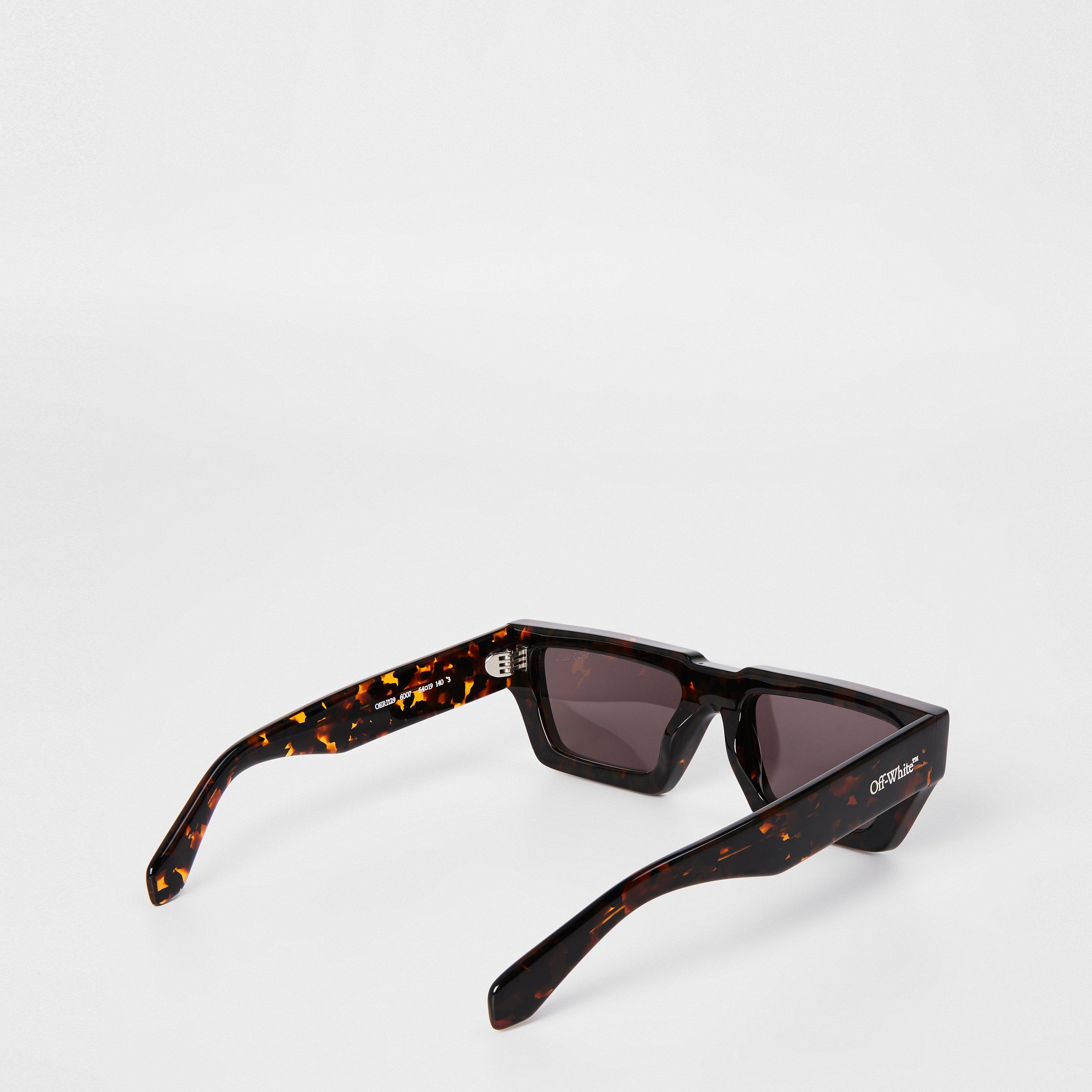 Havana/Grey - Off White - Manchester Sun Rectangle Sunglasses - 2