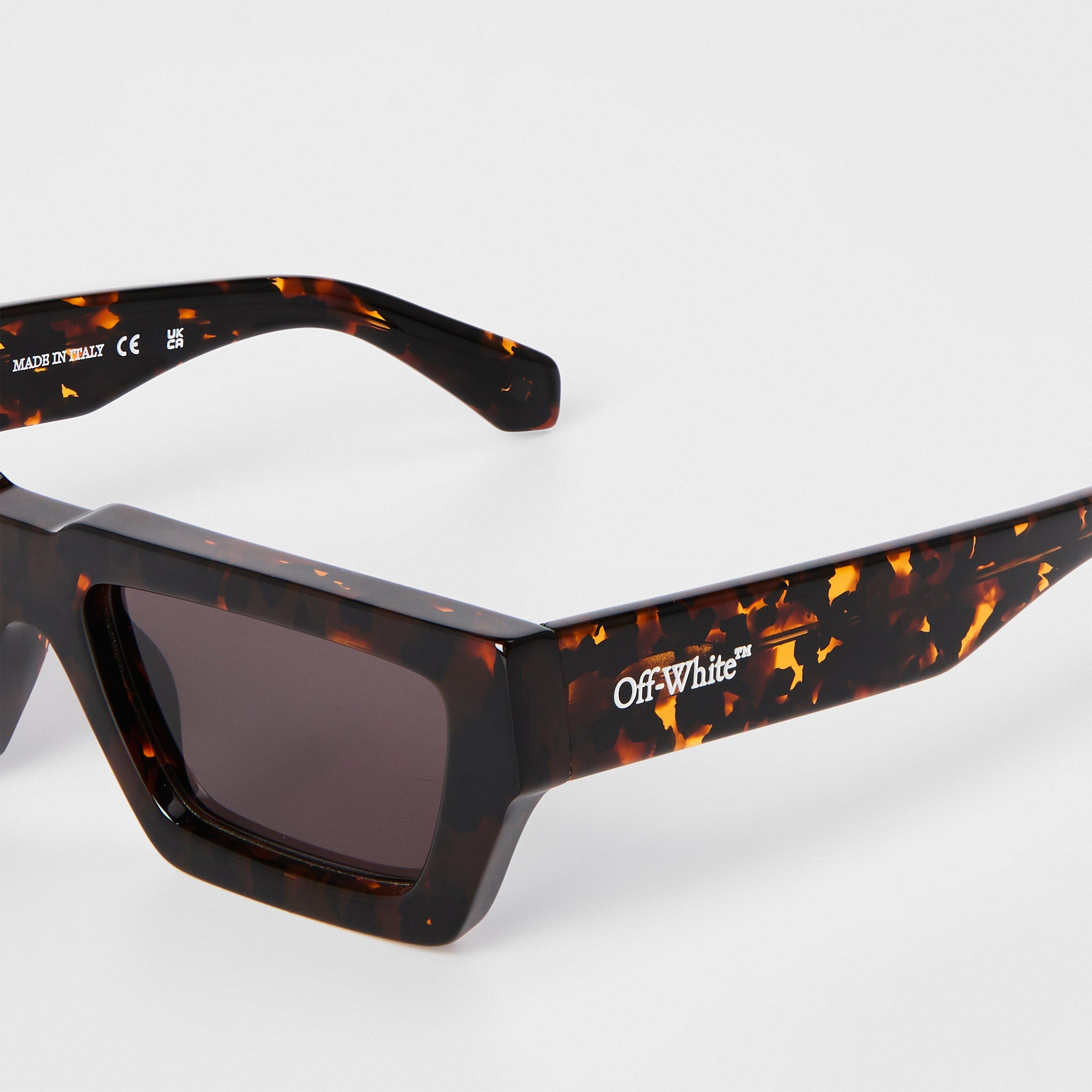 Havana/Grey - Off White - Manchester Sun Rectangle Sunglasses - 4