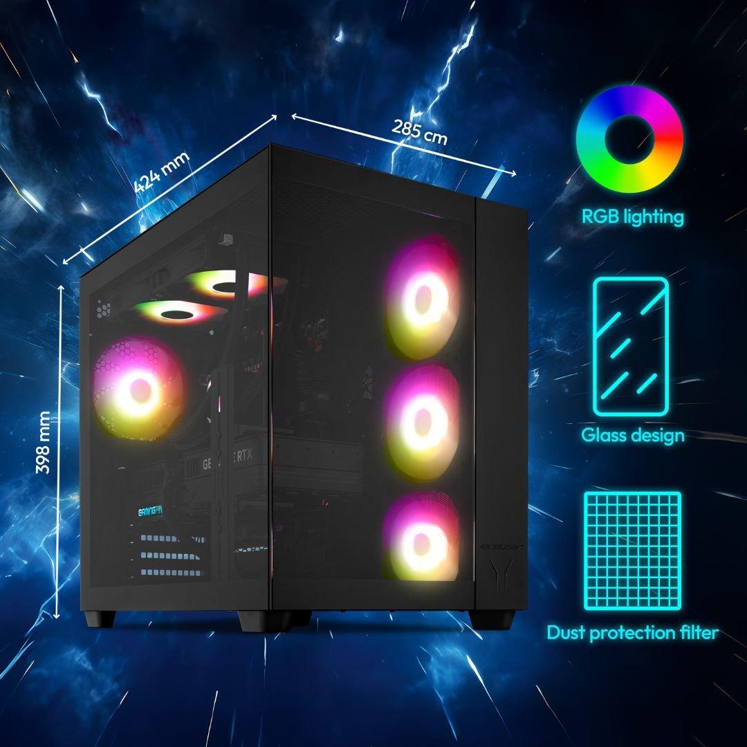 Black - Medion - Medion Erazer Tank X15 RTX 5070 Gaming PC - AMD Ryzen 7 7800X3D 32GB 2TB SSD - Black - 8