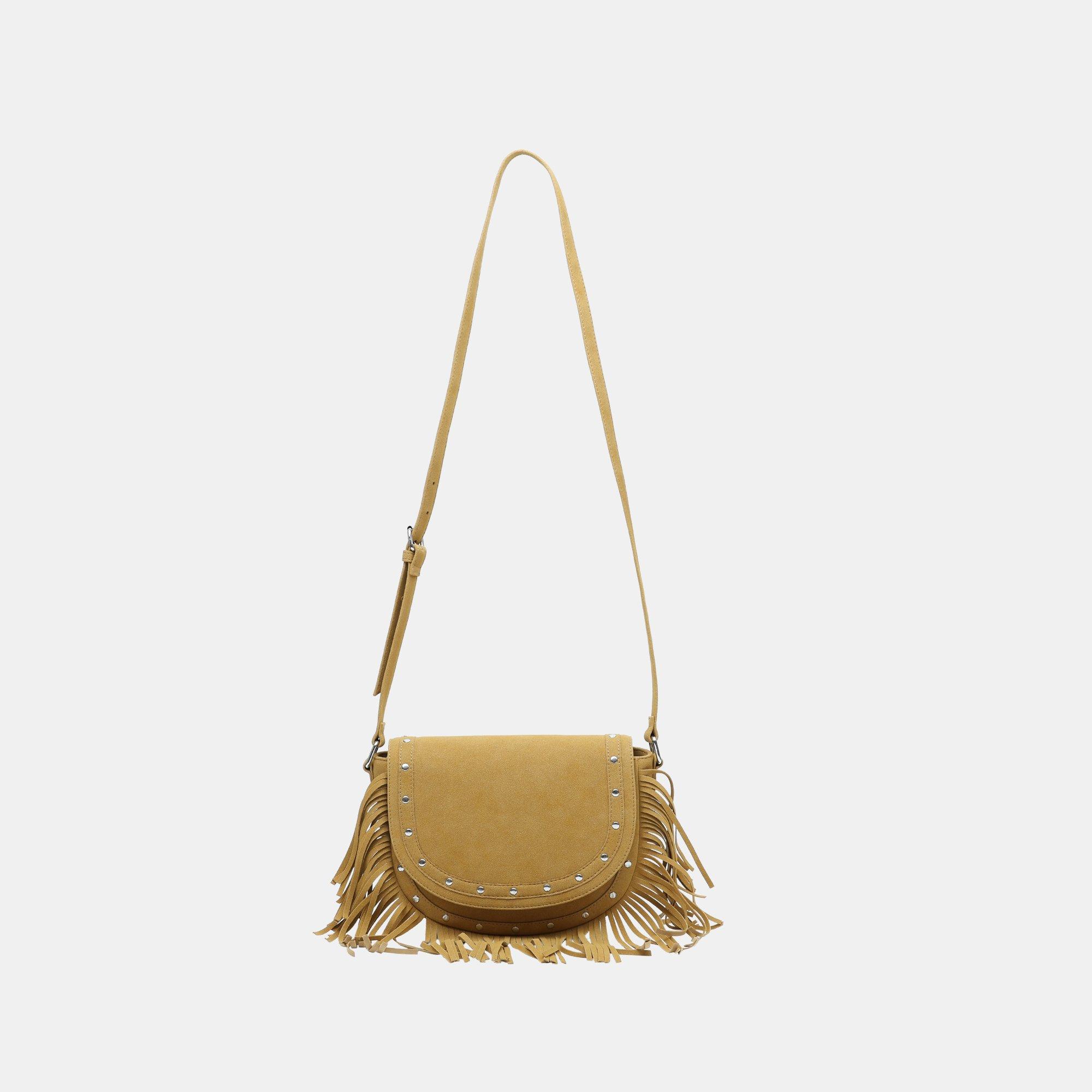Camel - Firetrap - Women's Suede Crossbody Bag - 1