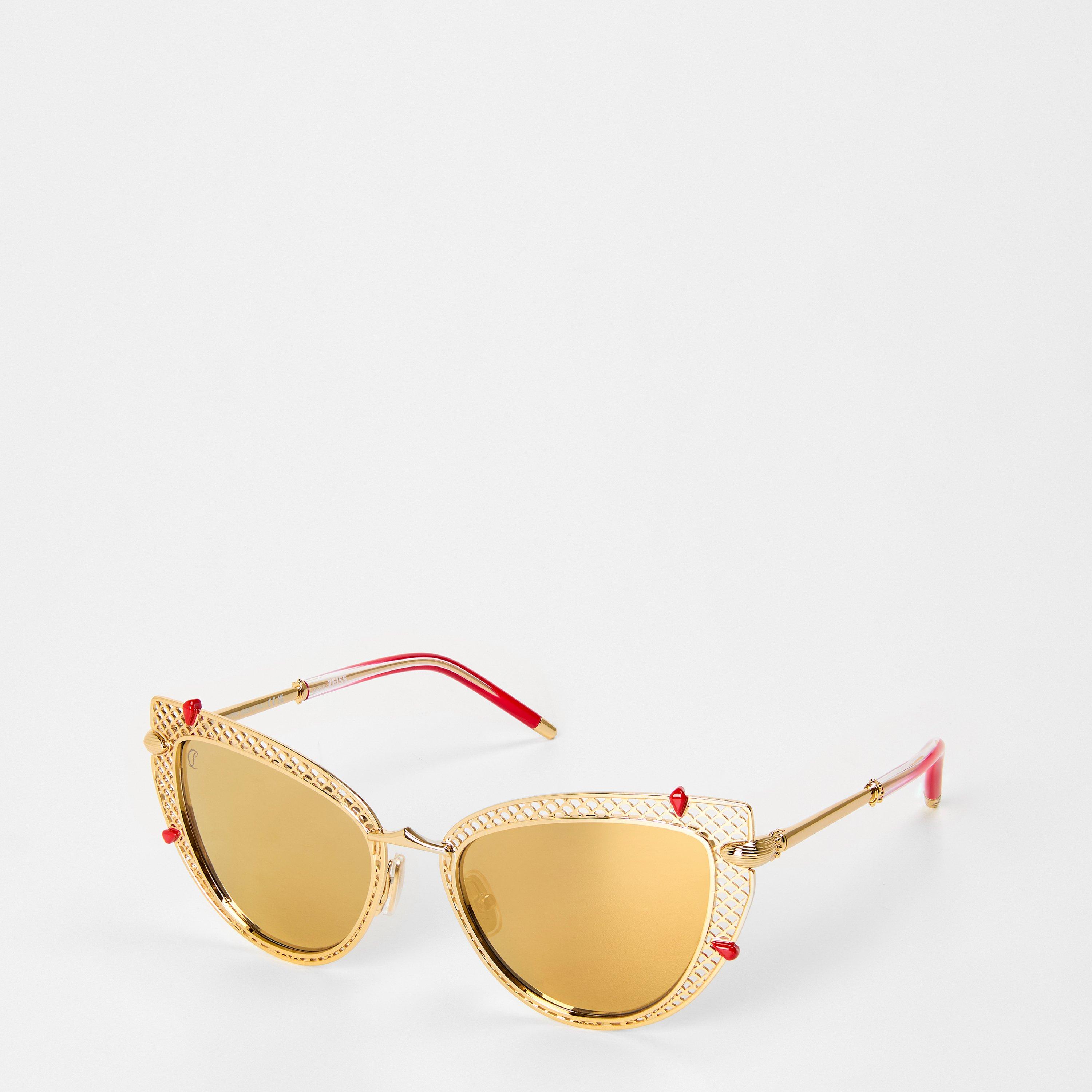 Gold/Smoke - Christian Louboutin - Dolly Lb0002 Sunglasses - 1