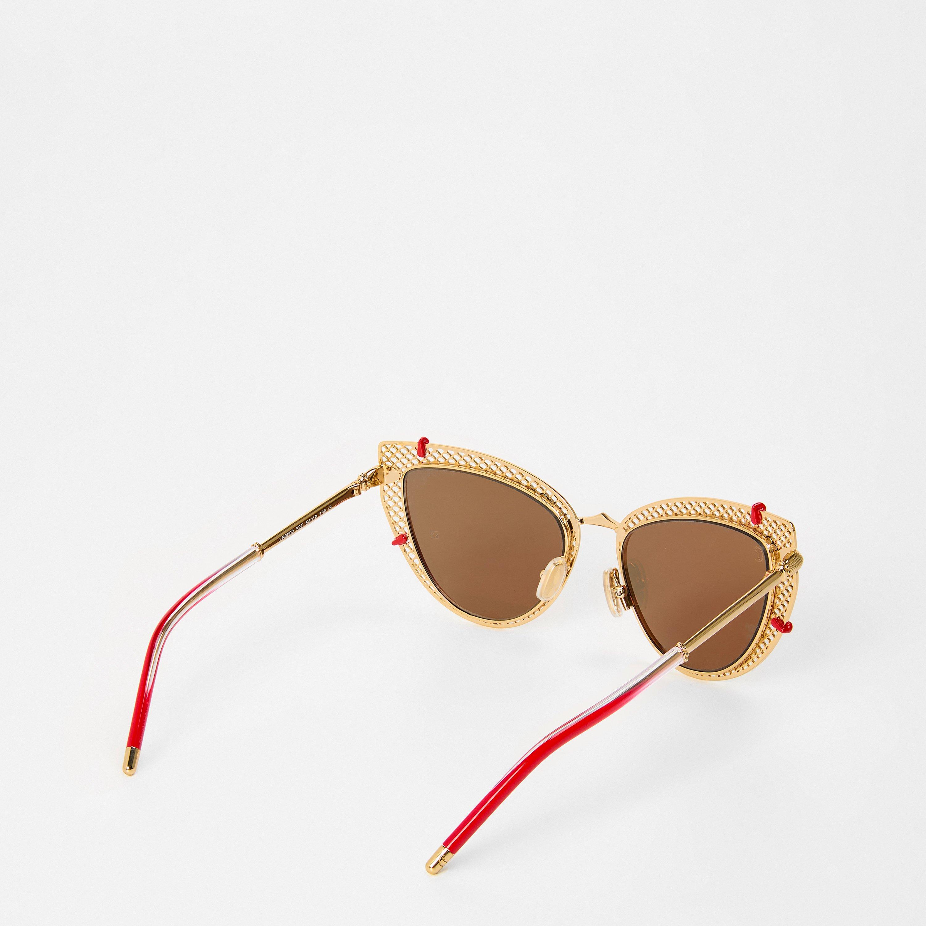 Gold/Smoke - Christian Louboutin - Dolly Lb0002 Sunglasses - 2