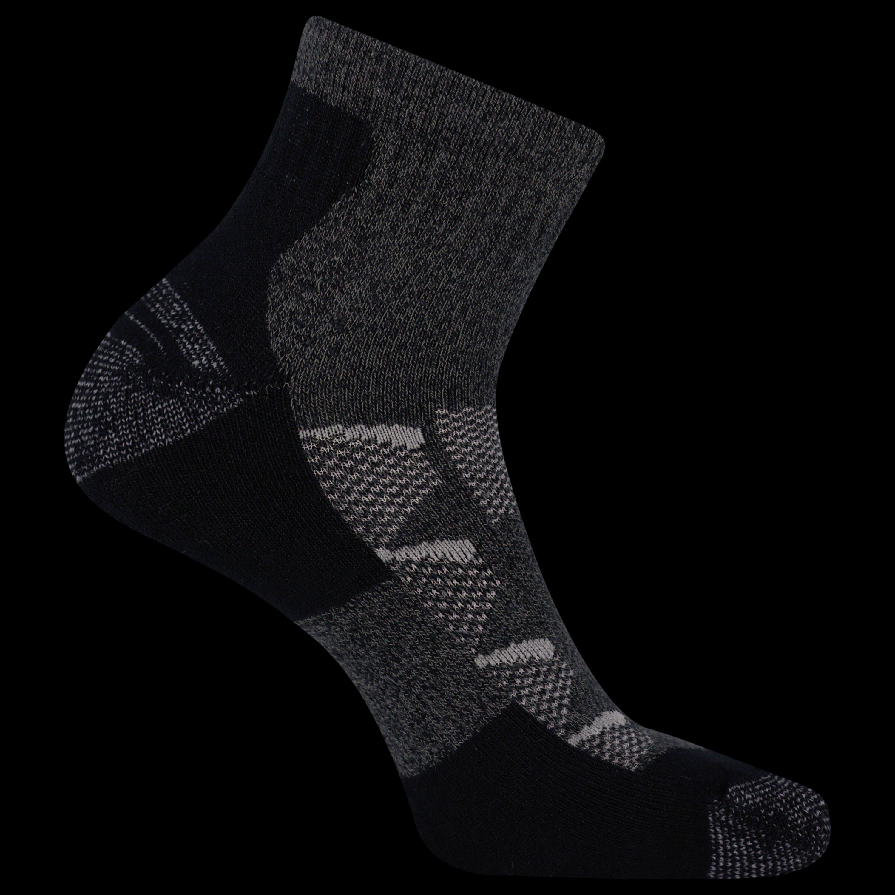 Merrell Men's Hiking Quarter Walking Socks - Grey - 4-7.5