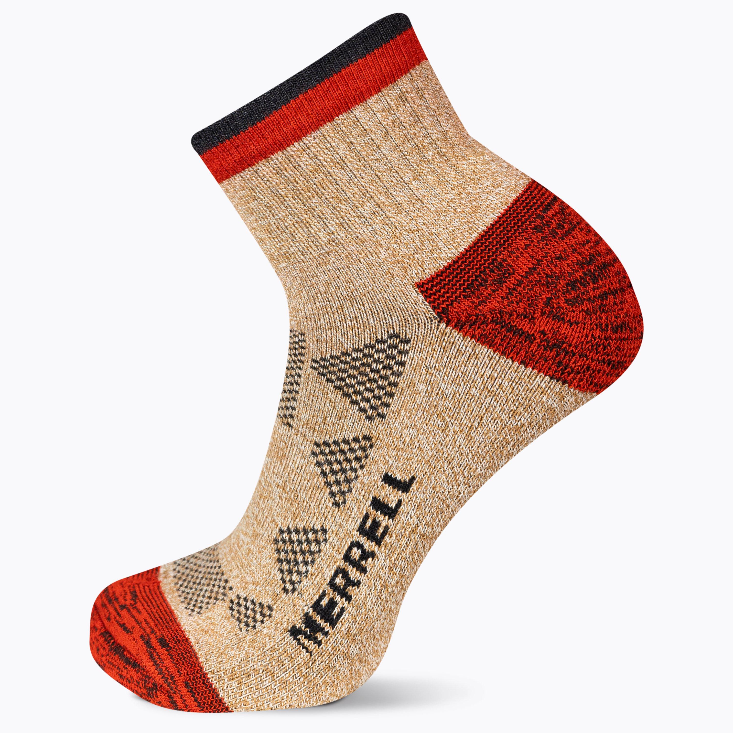 Merrell Men's Hiking Quarter Walking Sock - Red - 8-11.5
