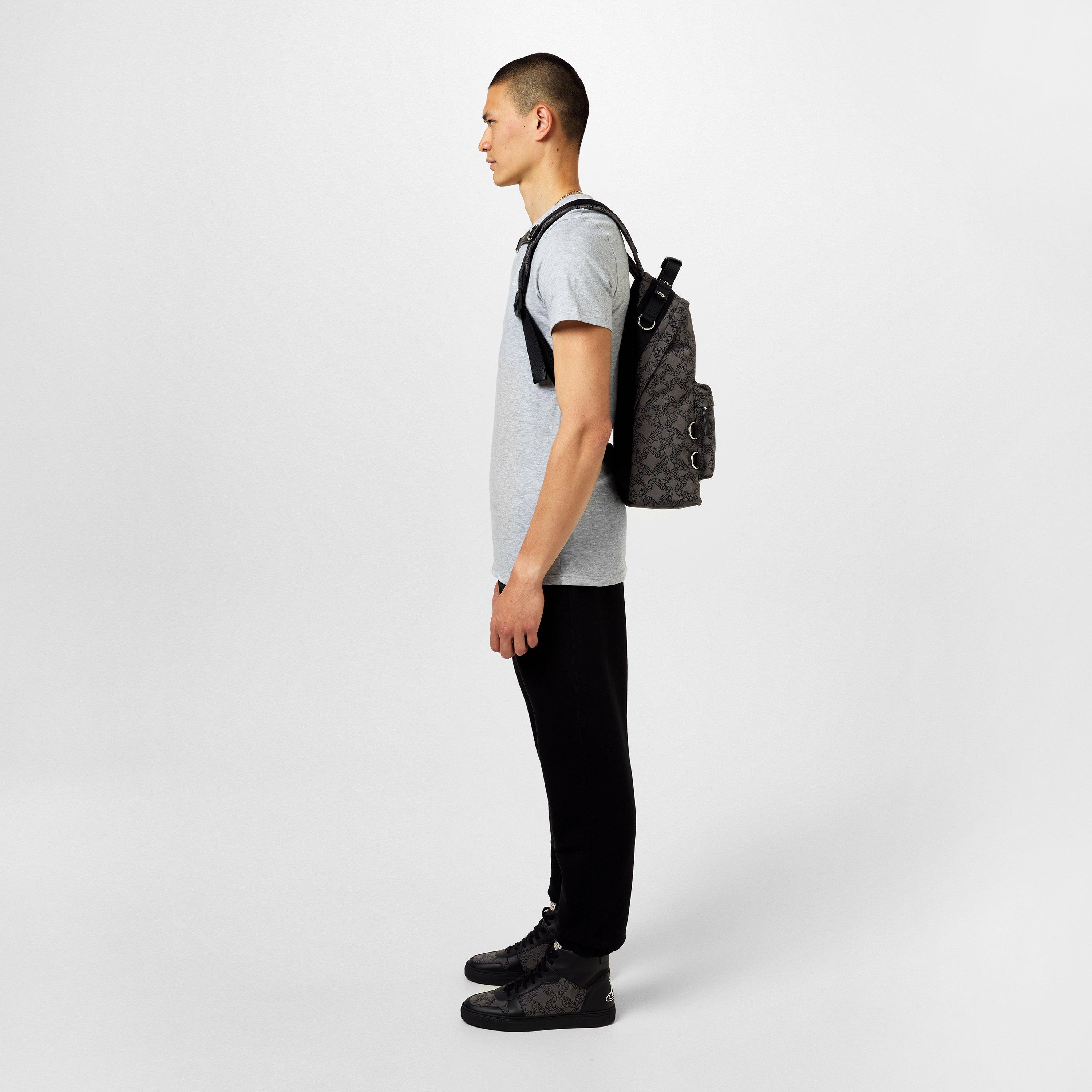 Black/Grey - Vivienne Westwood - Men's Orbmania Backpack - 6