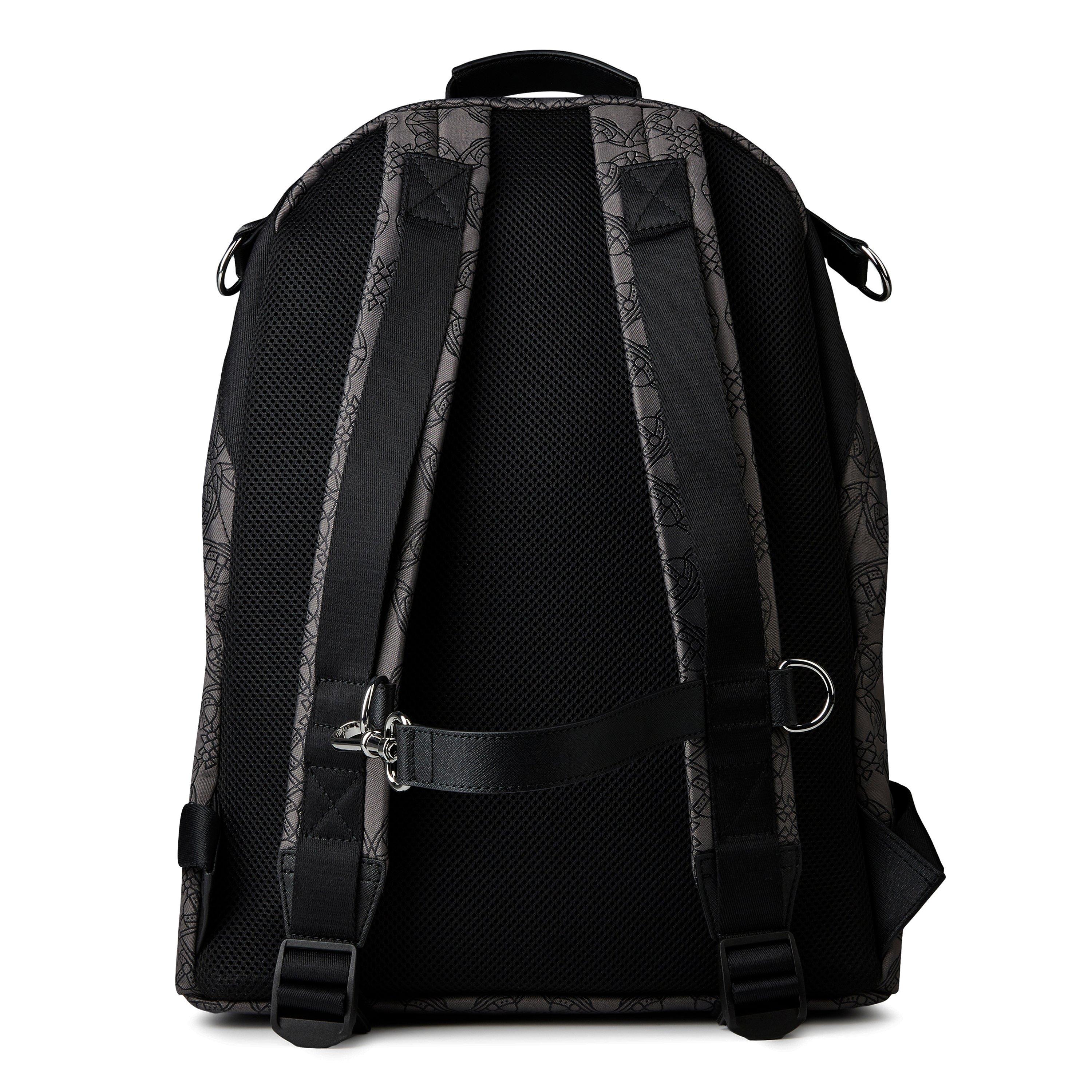 Black/Grey - Vivienne Westwood - Men's Orbmania Backpack - 7