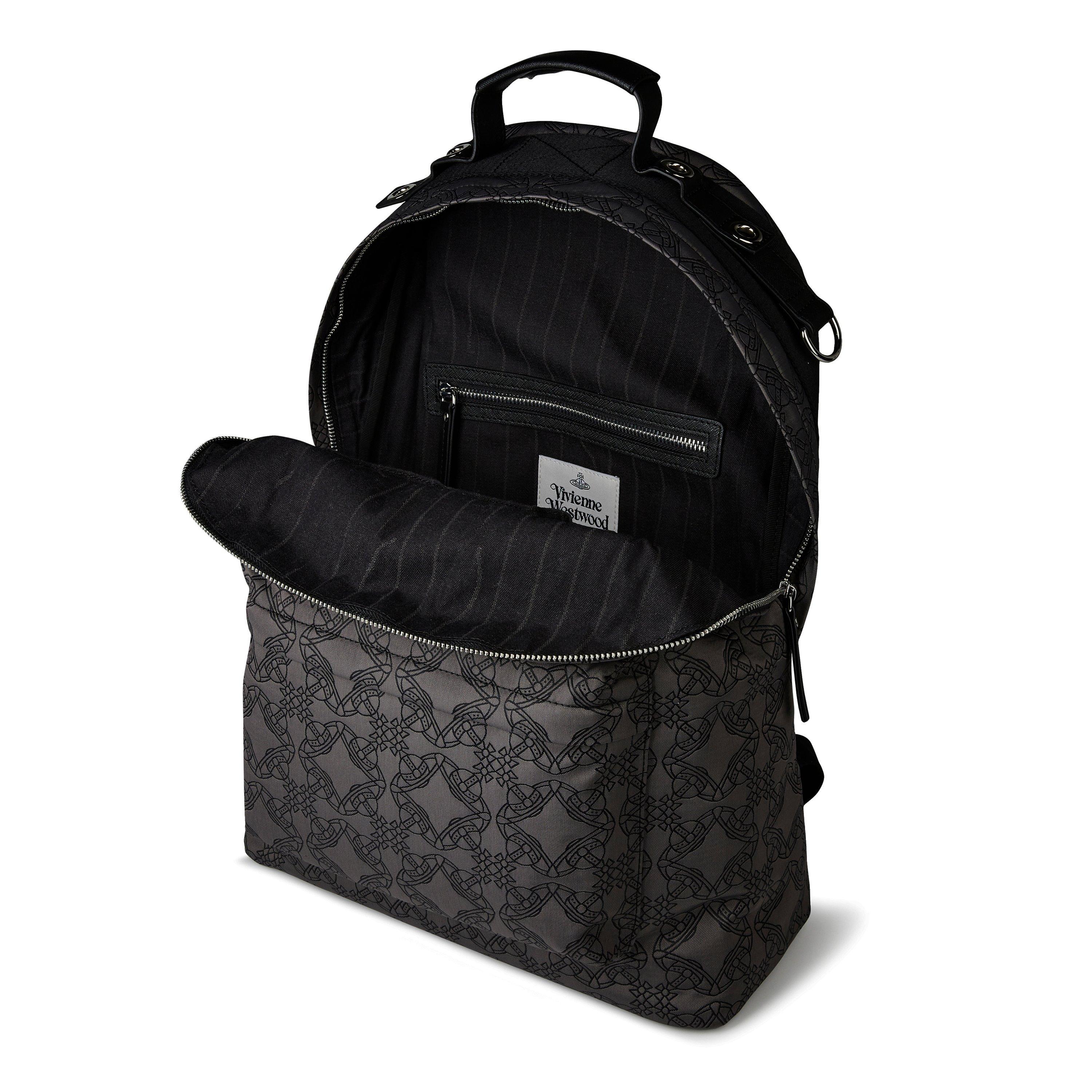 Black/Grey - Vivienne Westwood - Men's Orbmania Backpack - 3