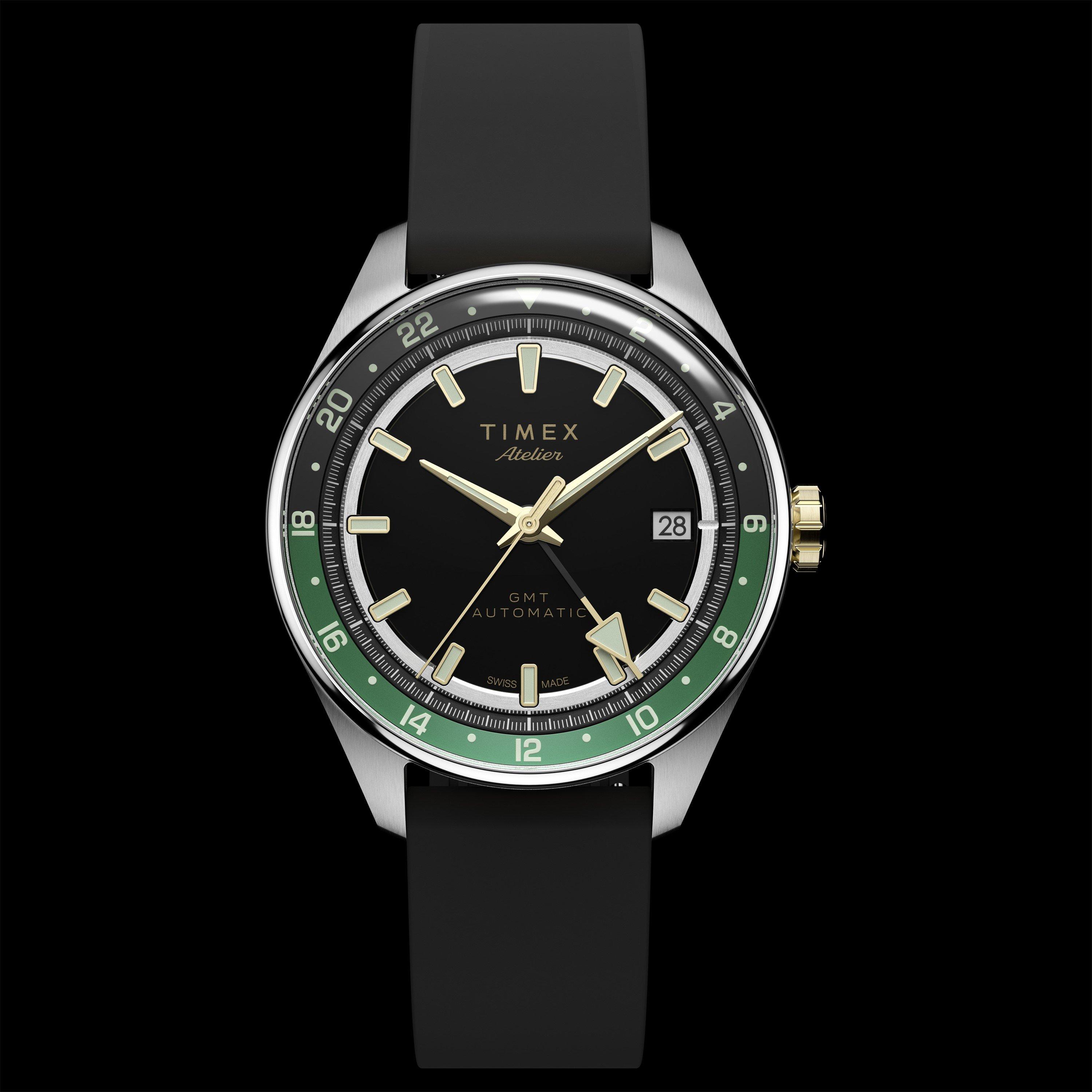 Silver/Black - Timex Atelier - GMT M1a Watch - 1