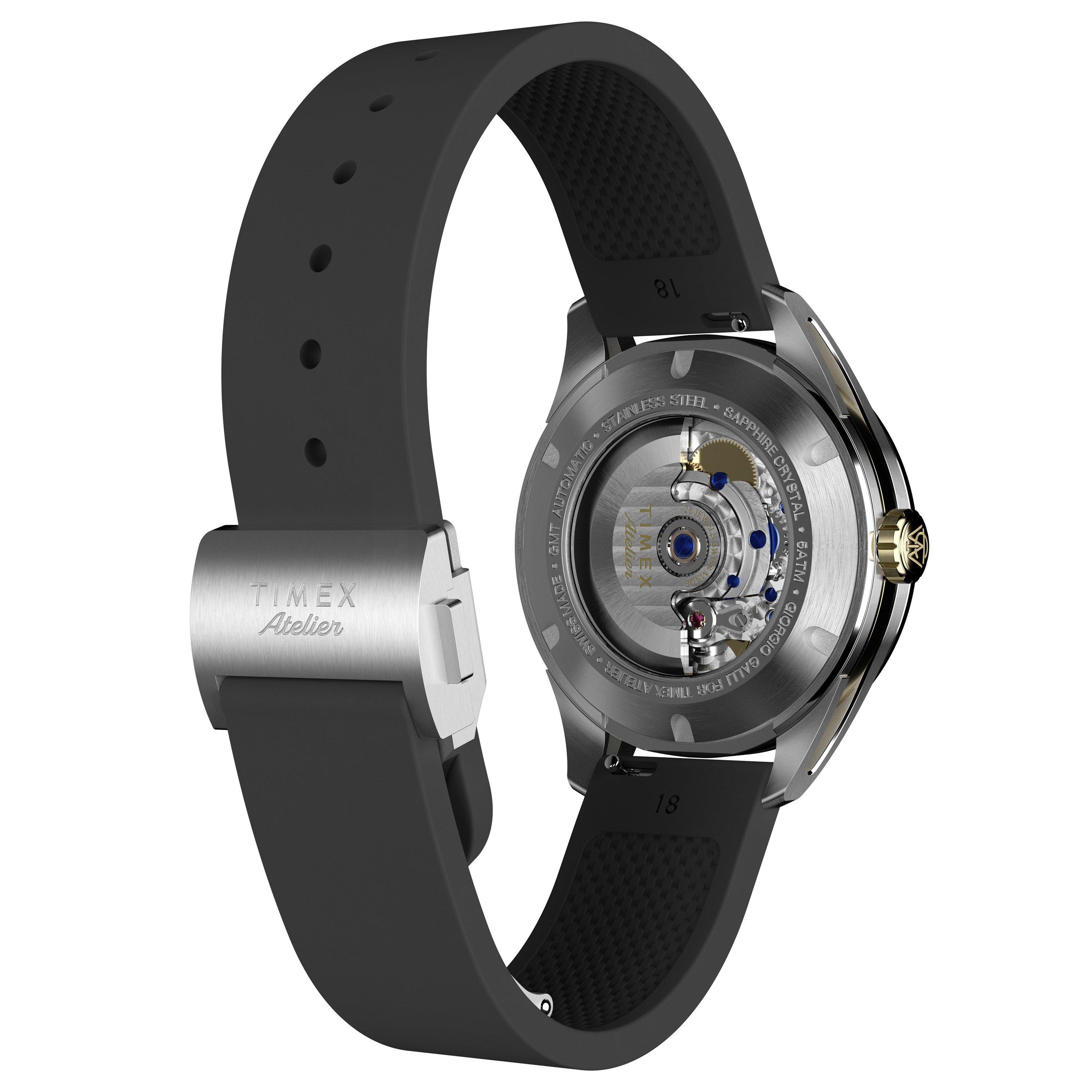 Silver/Black - Timex Atelier - Men's M1a GMT Automatic Watch - 6