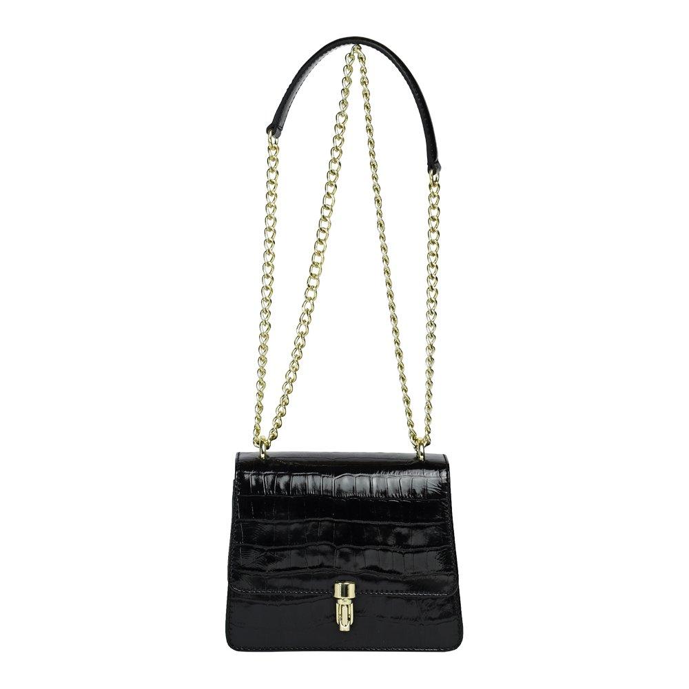 Schwarz - Miso - Croc-effect Crossbody Bag Womens - 4