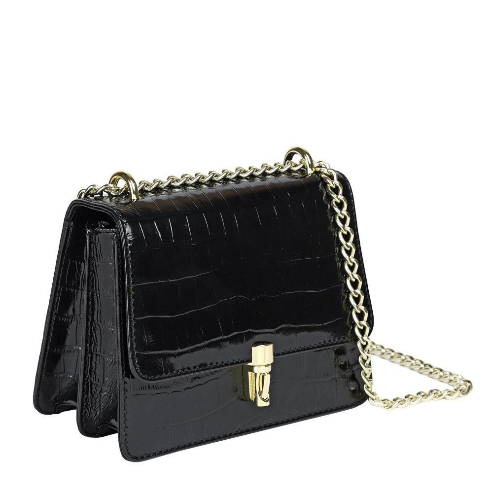 Schwarz - Miso - Croc-effect Crossbody Bag Womens - 5
