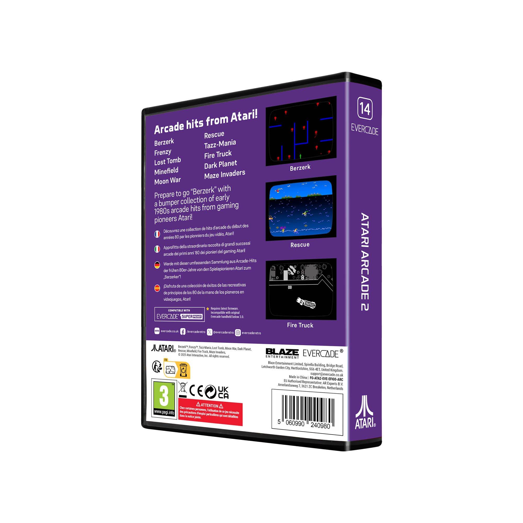 None - Evercade - Atari Arcade 10 Retro Console Software - 2