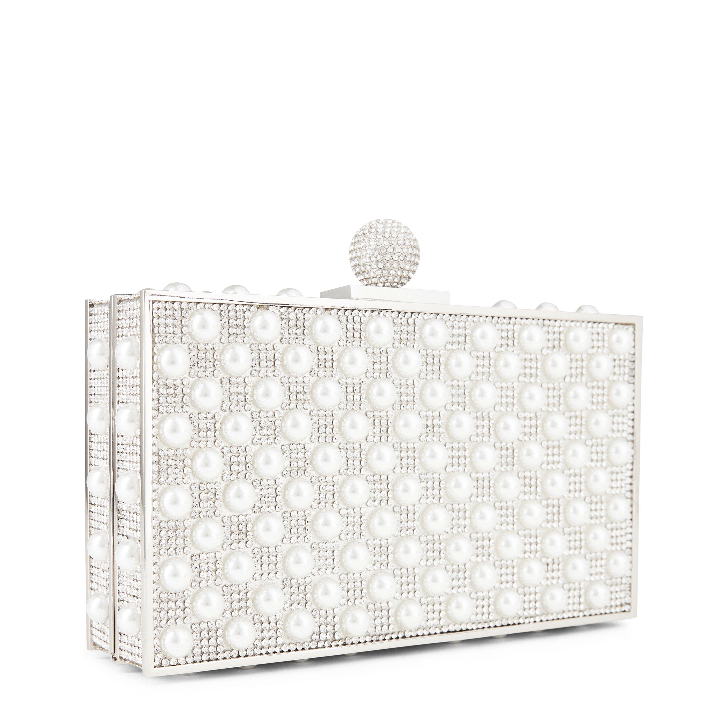 Silver/Pearl - Sophia Webster - Clara Crystal Box Bag - 6