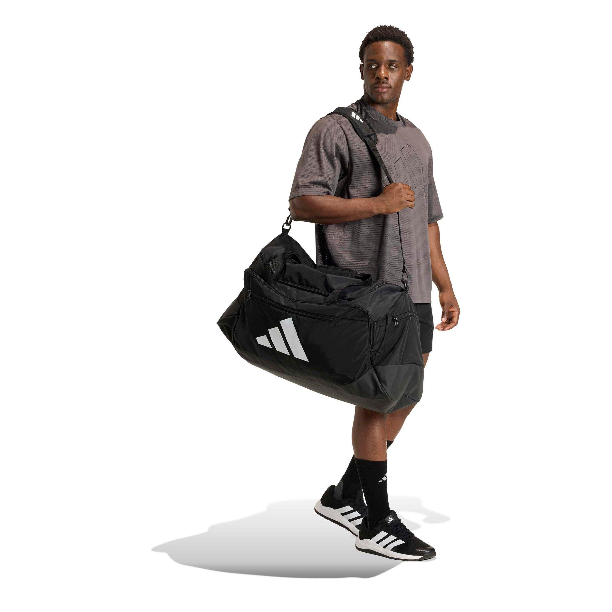 Black/White - adidas - Essentials 3-Stripes Duffel Bag Large - 7