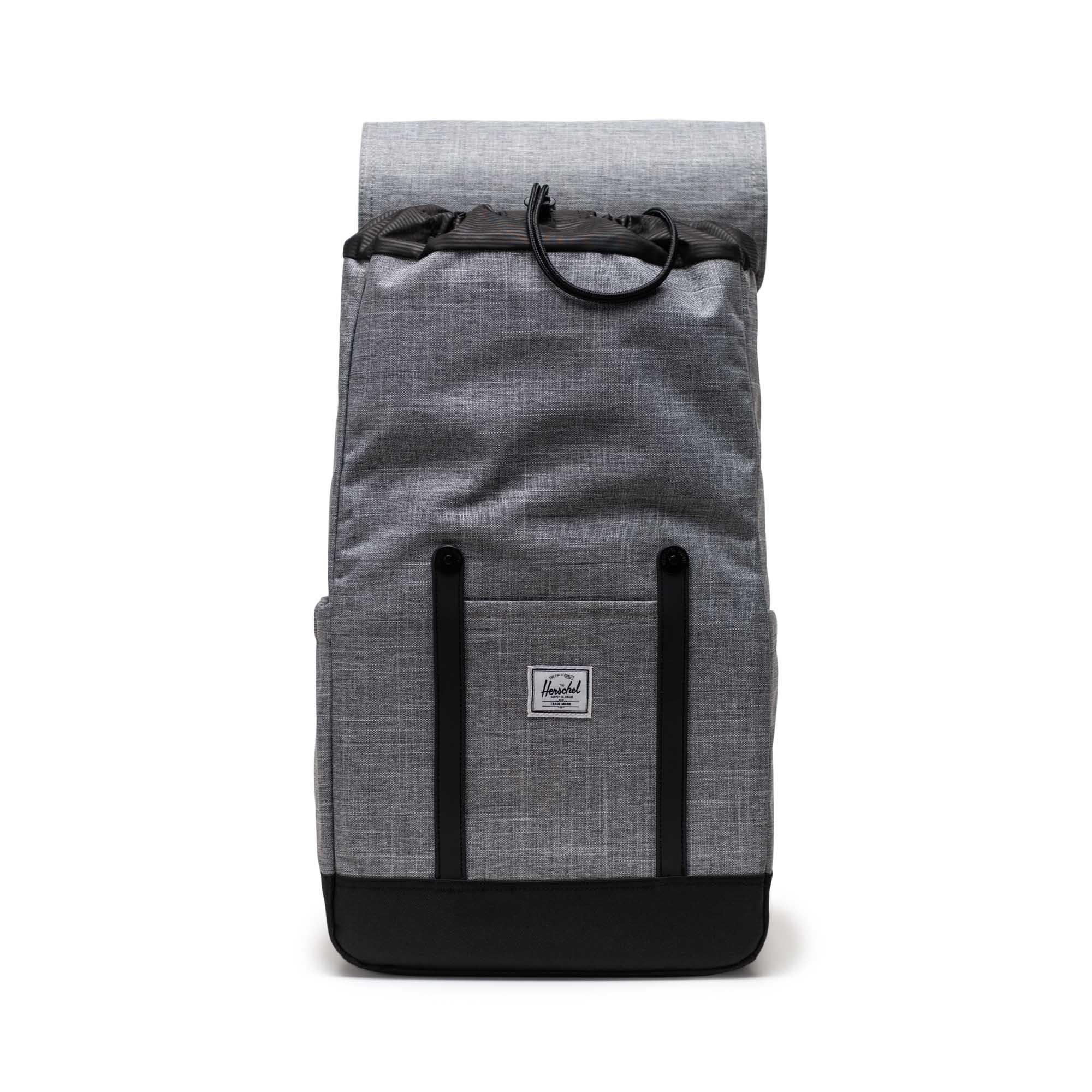 Crosshtch/Black - Herschel Supply Co - Retreat Drawstring Laptop Backpack - 2