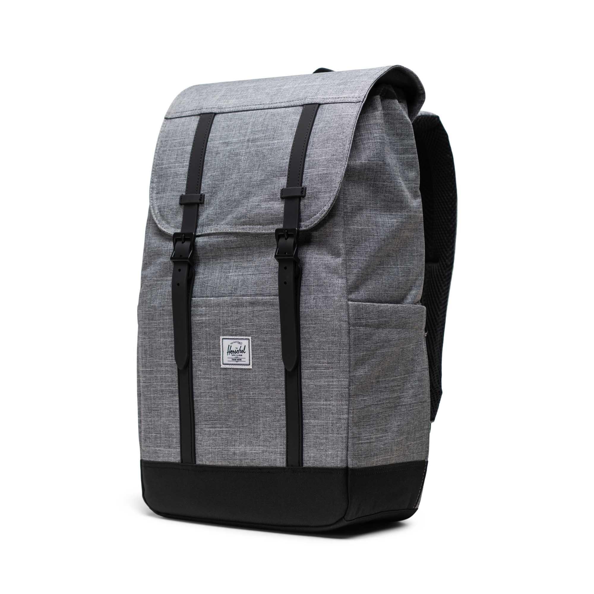 Crosshtch/Black - Herschel Supply Co - Retreat Drawstring Laptop Backpack - 3
