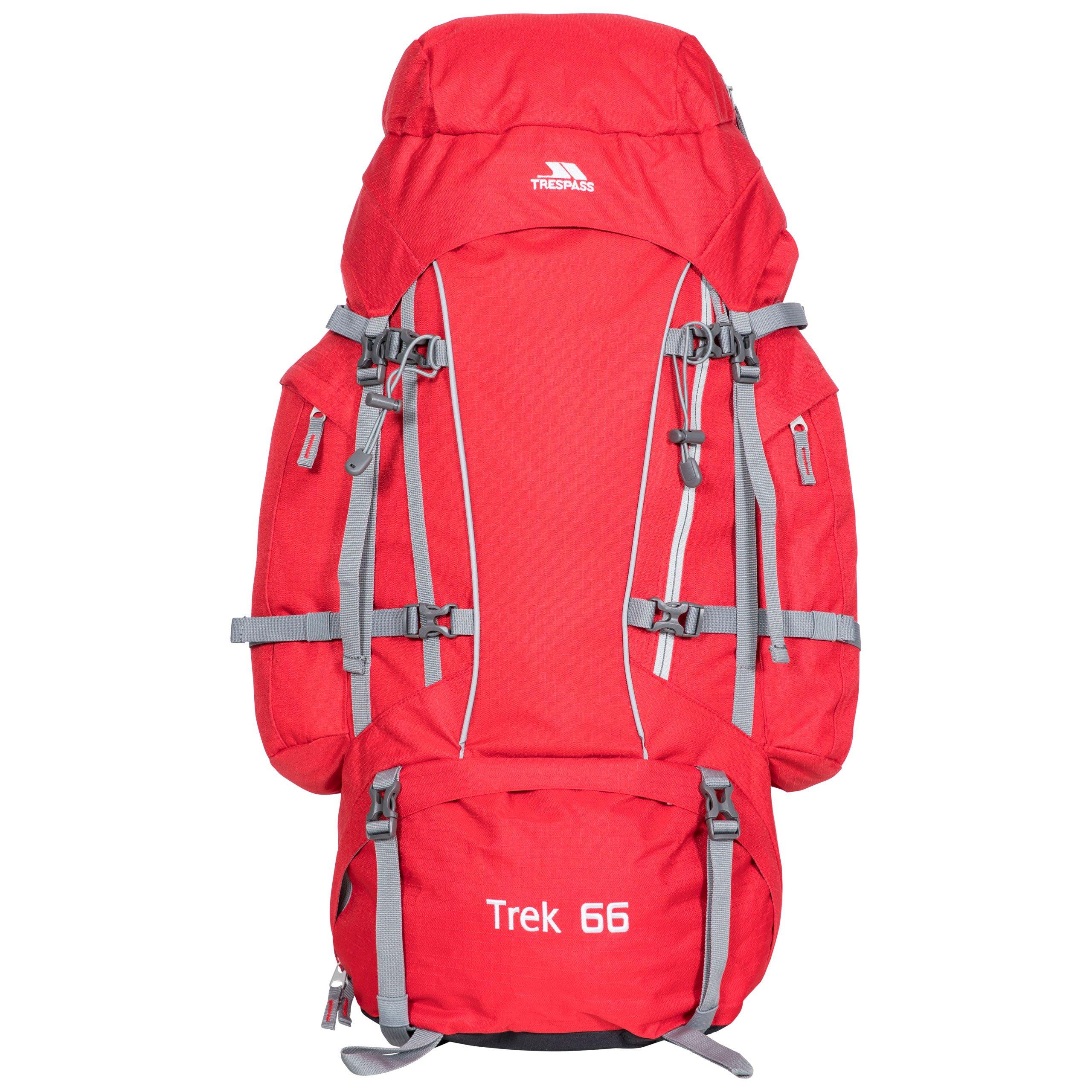 Red Tone - Trespass - Adults Trek Rucksack Backpack - 4