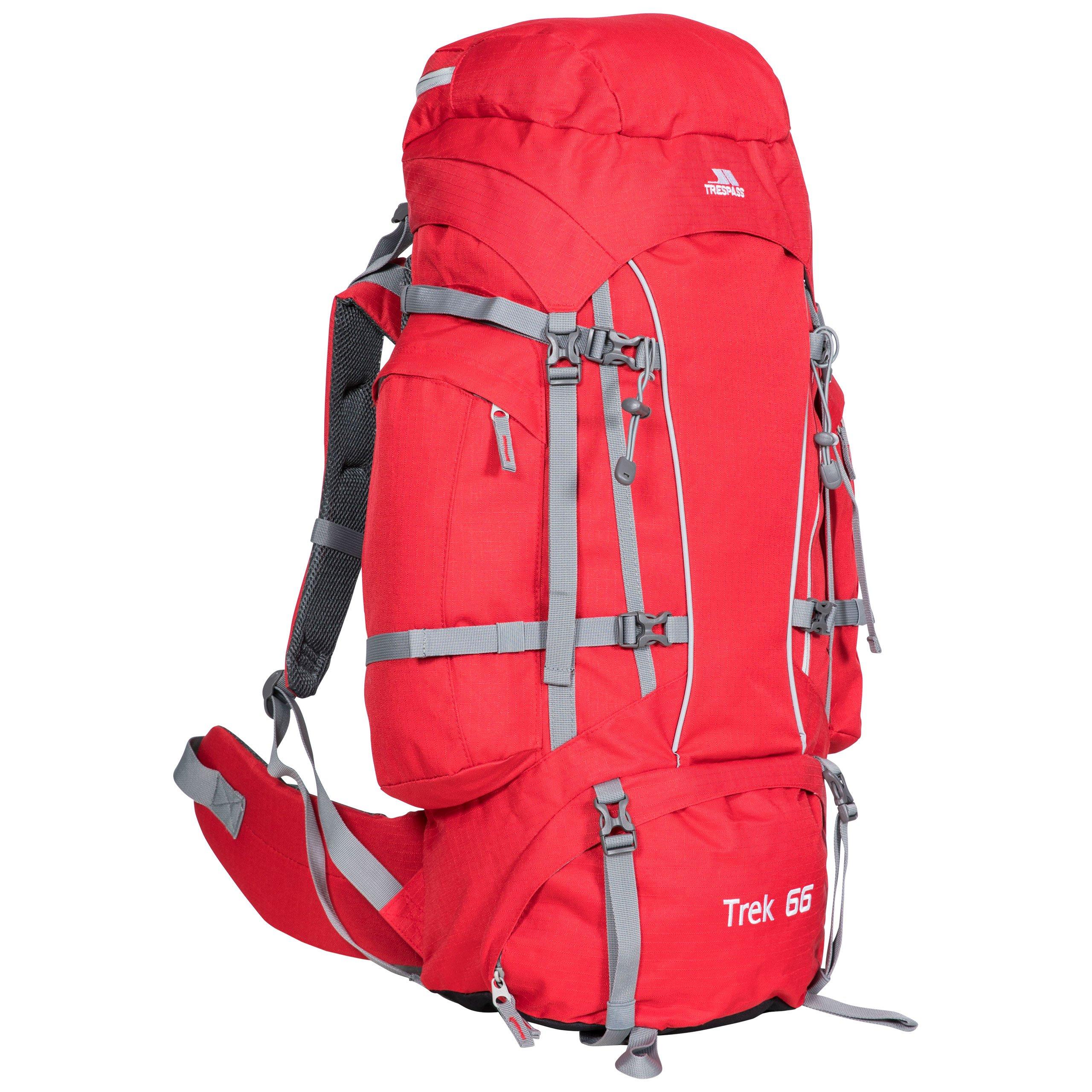 Red Tone - Trespass - Adults Trek Rucksack Backpack - 6