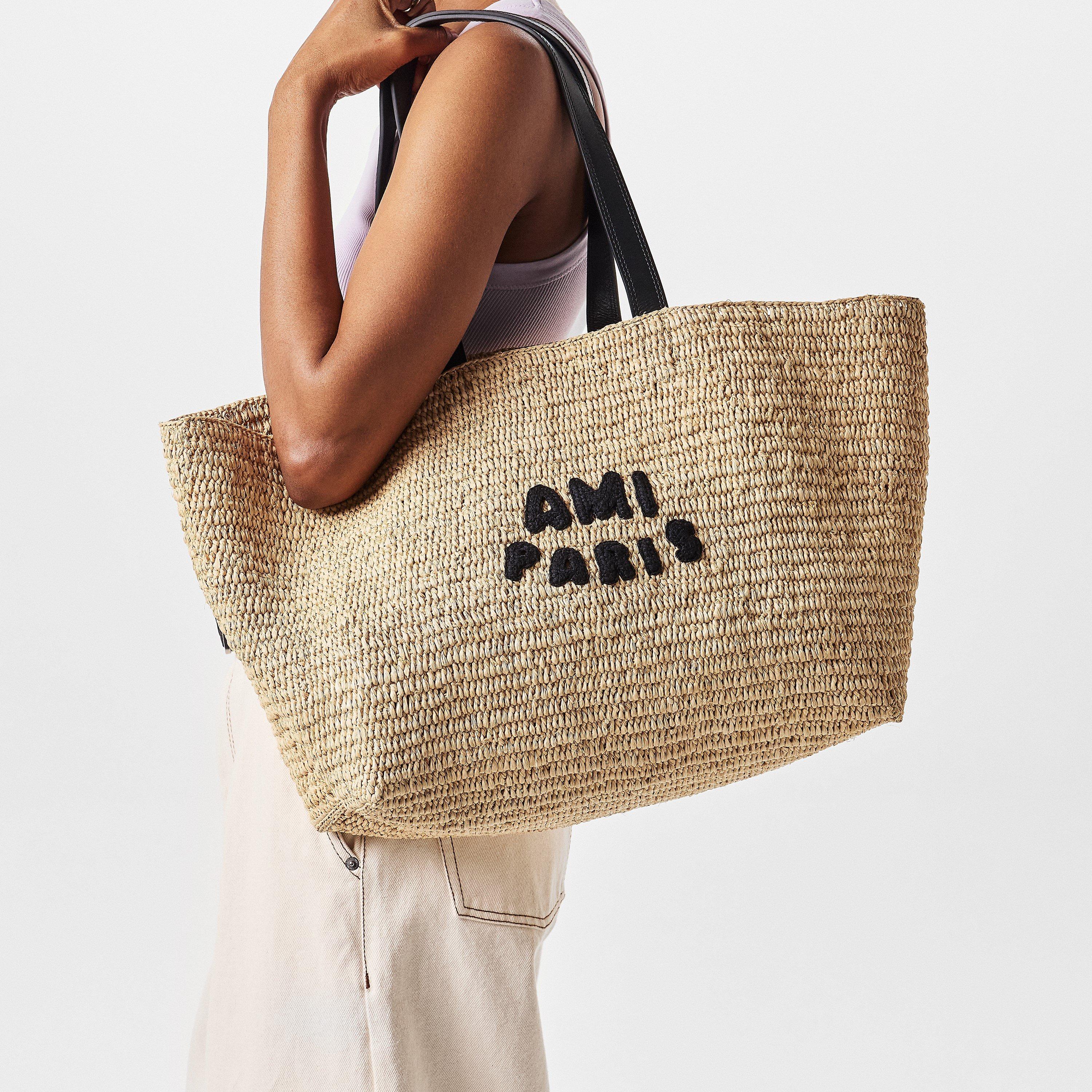 【関税・送料込み】Ami Raffia Tote Bag Ami Paris | Raffia Tote Bag | Tote Bags | Cruise Fashion